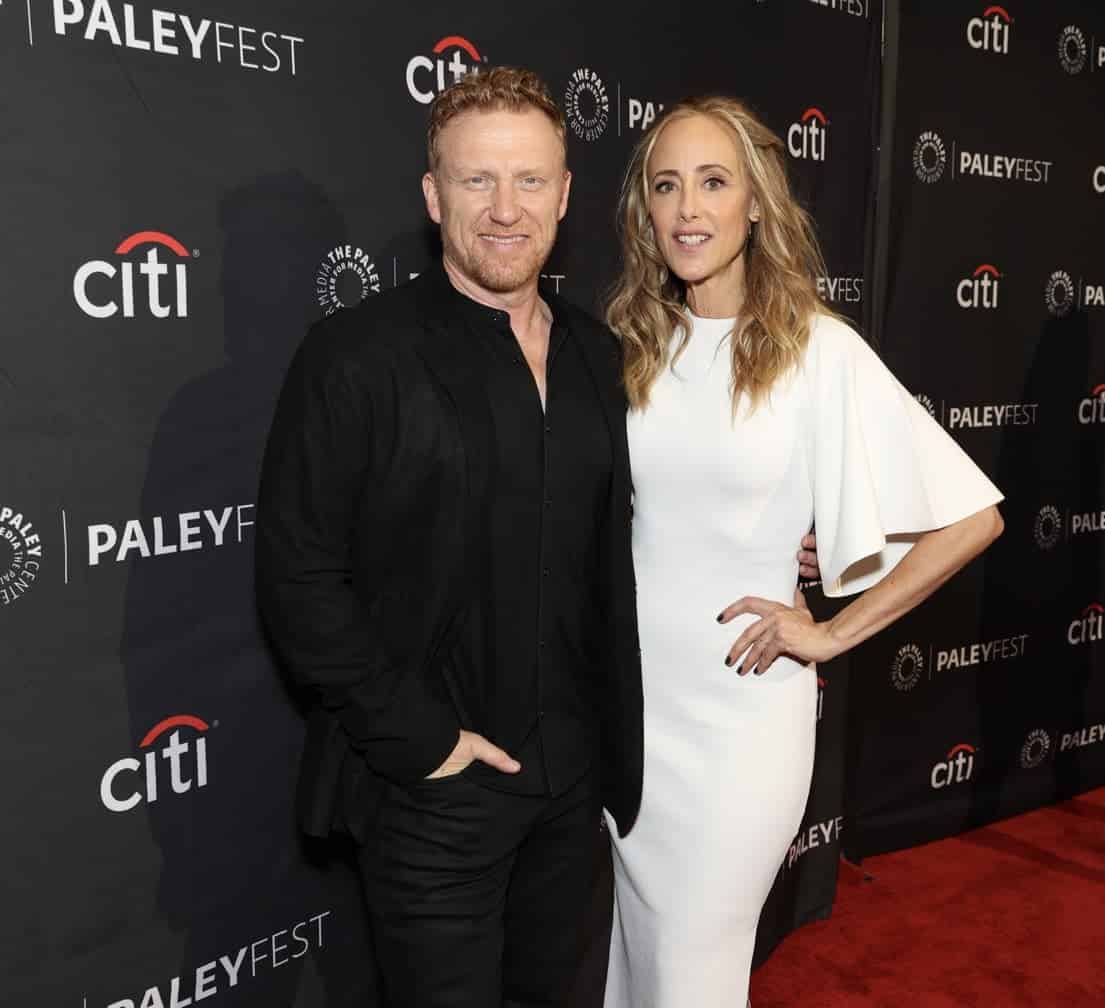 HOLLYWOOD, CA - APRIL 2, 2023 (L-R): Kevin McKidd and Kim Raver at PaleyFest LA 2023 honoring Grey's Anatomy, presented by The Paley Center for Media, at the DOLBY THEATRE on April 2, 2023 in Hollywood, California. © Brian To for the Paley Center