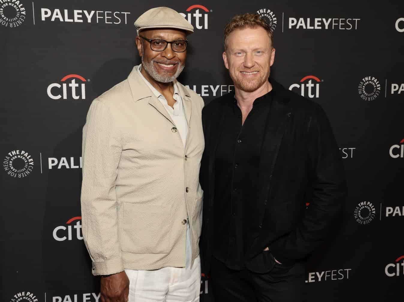 HOLLYWOOD, CA - APRIL 2, 2023 (L-R): Jame Pickens Jr. and Kevin McKidd at PaleyFest LA 2023 honoring Grey's Anatomy, presented by The Paley Center for Media, at the DOLBY THEATRE on April 2, 2023 in Hollywood, California. © Brian To for the Paley Center