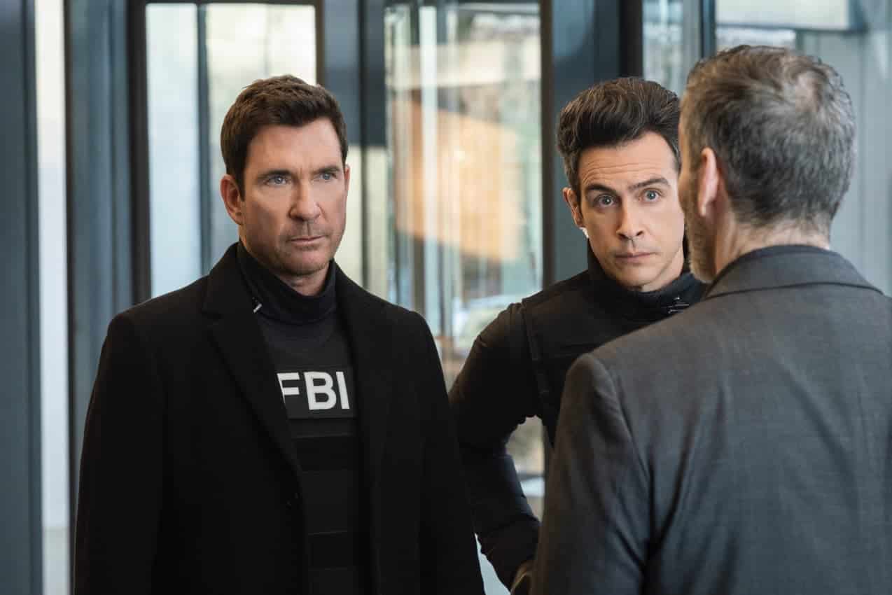 FBI Season 5 Episode 17 “Imminent Threat - Part Two” – To aid Scola in his undercover mission to find the terrorists believed to be behind the imminent attack in New York City, Maggie calls in Remy (FBI: MOST WANTED series star Dylan McDermott), whose well-connected informant from a prior case may be key to moving the operation forward, in hour two of the three-episode FBIs global crossover event, on the CBS Original series FBI, Tuesday, April 4 (9:00-10:00 PM, ET/PT) on the CBS Television Network and available to stream live and on demand on Paramount+*. FBI: INTERNATIONAL stars Luke Kleintank, Heida Reed, Carter Redwood, Vinessa Vidotto and FBI: MOST WANTED stars Roxy Sternberg and Keisha Castle-Hughes also guest star in the episode. Pictured (L-R): Dylan McDermott as Supervisory Special Agent Remy Scott and John Boyd as Special Agent Stuart Scola. Photo: Bennett Raglin/CBS ©2023 CBS Broadcasting, Inc. All Rights Reserved.