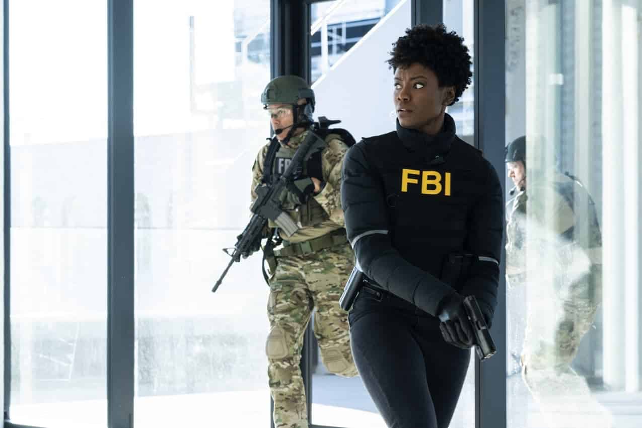 FBI Season 5 Episode 17 “Imminent Threat - Part Two” – To aid Scola in his undercover mission to find the terrorists believed to be behind the imminent attack in New York City, Maggie calls in Remy (FBI: MOST WANTED series star Dylan McDermott), whose well-connected informant from a prior case may be key to moving the operation forward, in hour two of the three-episode FBIs global crossover event, on the CBS Original series FBI, Tuesday, April 4 (9:00-10:00 PM, ET/PT) on the CBS Television Network and available to stream live and on demand on Paramount+*. FBI: INTERNATIONAL stars Luke Kleintank, Heida Reed, Carter Redwood, Vinessa Vidotto and FBI: MOST WANTED stars Roxy Sternberg and Keisha Castle-Hughes also guest star in the episode. Pictured: Katherine Renee Kane as Special Agent Tiffany Wallace. Photo: Bennett Raglin/CBS ©2023 CBS Broadcasting, Inc. All Rights Reserved.