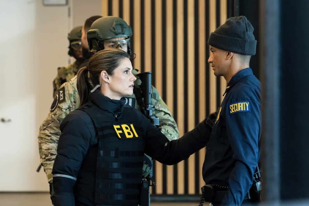 FBI Season 5 Episode 17 “Imminent Threat - Part Two” – To aid Scola in his undercover mission to find the terrorists believed to be behind the imminent attack in New York City, Maggie calls in Remy (FBI: MOST WANTED series star Dylan McDermott), whose well-connected informant from a prior case may be key to moving the operation forward, in hour two of the three-episode FBIs global crossover event, on the CBS Original series FBI, Tuesday, April 4 (9:00-10:00 PM, ET/PT) on the CBS Television Network and available to stream live and on demand on Paramount+*. FBI: INTERNATIONAL stars Luke Kleintank, Heida Reed, Carter Redwood, Vinessa Vidotto and FBI: MOST WANTED stars Roxy Sternberg and Keisha Castle-Hughes also guest star in the episode. Pictured: Missy Peregrym as Special Agent Maggie Bell. Photo: Bennett Raglin/CBS ©2023 CBS Broadcasting, Inc. All Rights Reserved.