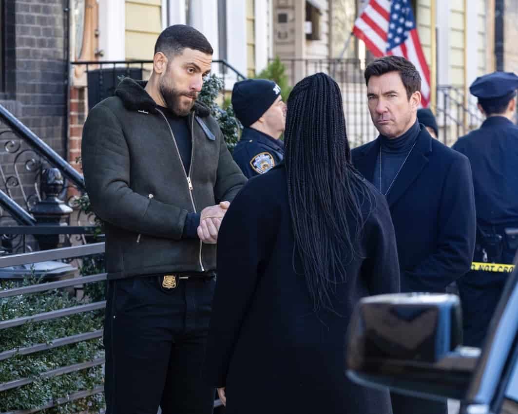 FBI Season 5 Episode 17 “Imminent Threat - Part Two” – To aid Scola in his undercover mission to find the terrorists believed to be behind the imminent attack in New York City, Maggie calls in Remy (FBI: MOST WANTED series star Dylan McDermott), whose well-connected informant from a prior case may be key to moving the operation forward, in hour two of the three-episode FBIs global crossover event, on the CBS Original series FBI, Tuesday, April 4 (9:00-10:00 PM, ET/PT) on the CBS Television Network and available to stream live and on demand on Paramount+*. FBI: INTERNATIONAL stars Luke Kleintank, Heida Reed, Carter Redwood, Vinessa Vidotto and FBI: MOST WANTED stars Roxy Sternberg and Keisha Castle-Hughes also guest star in the episode. Pictured (L-R): Zeeko Zaki as Special Agent Omar Adom ‘OA’ Zidan and Dylan McDermott as Supervisory Special Agent Remy Scott. Photo: Bennett Raglin/CBS ©2023 CBS Broadcasting, Inc. All Rights Reserved.