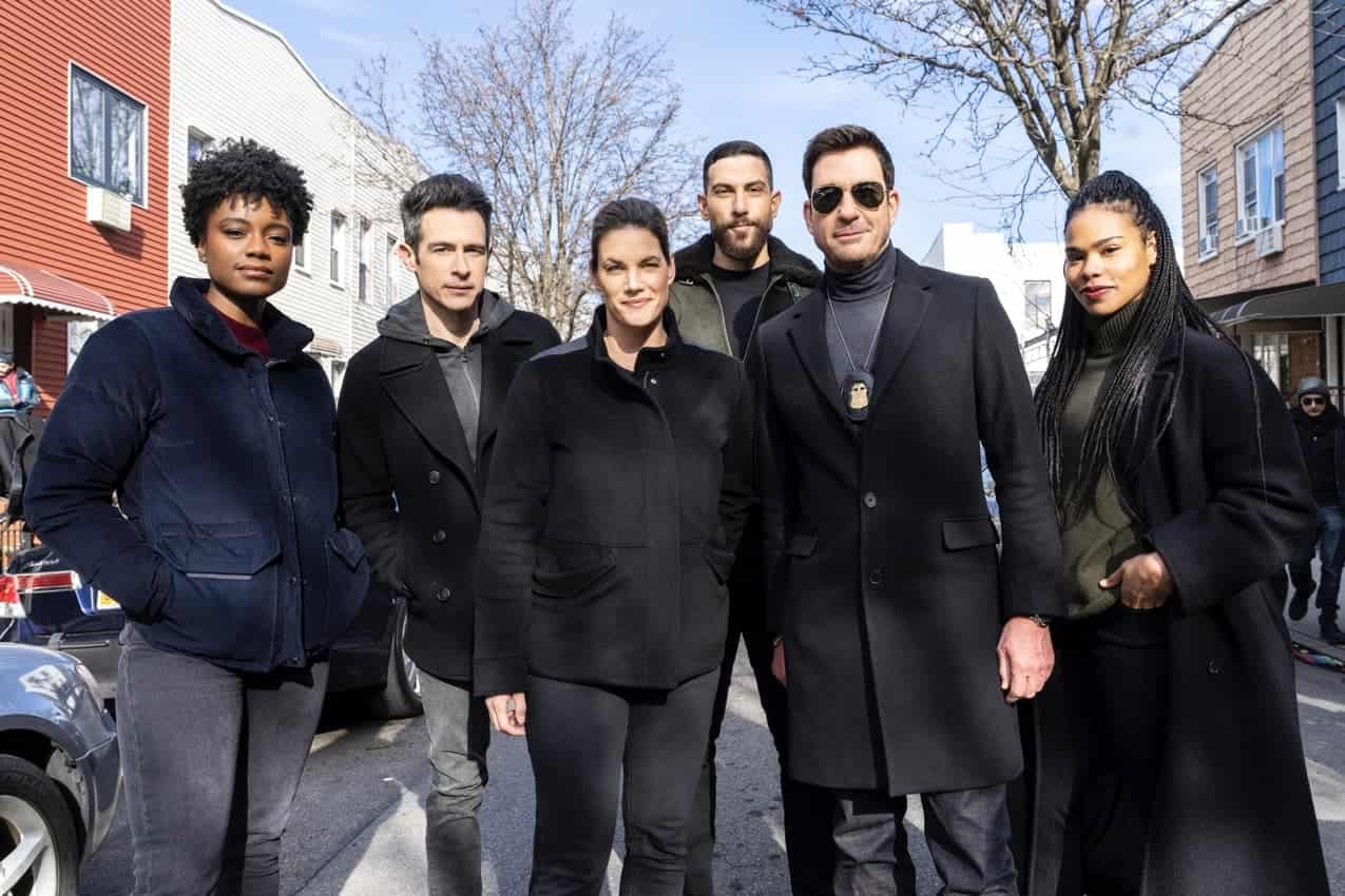FBI Season 5 Episode 17 “Imminent Threat - Part Two” – To aid Scola in his undercover mission to find the terrorists believed to be behind the imminent attack in New York City, Maggie calls in Remy (FBI: MOST WANTED series star Dylan McDermott), whose well-connected informant from a prior case may be key to moving the operation forward, in hour two of the three-episode FBIs global crossover event, on the CBS Original series FBI, Tuesday, April 4 (9:00-10:00 PM, ET/PT) on the CBS Television Network and available to stream live and on demand on Paramount+*. FBI: INTERNATIONAL stars Luke Kleintank, Heida Reed, Carter Redwood, Vinessa Vidotto and FBI: MOST WANTED stars Roxy Sternberg and Keisha Castle-Hughes also guest star in the episode. Pictured (L-R): Katherine Renee Kane as Special Agent Tiffany Wallace, John Boyd as Special Agent Stuart Scola, Missy Peregrym as Special Agent Maggie Bell, Zeeko Zaki as Special Agent Omar Adom ‘OA’ Zidan, Dylan McDermott as Supervisory Special Agent Remy Scott, and Roxy Sternberg as Special Agent Sheryll Barnes. Photo: Bennett Raglin/CBS ©2023 CBS Broadcasting, Inc. All Rights Reserved.