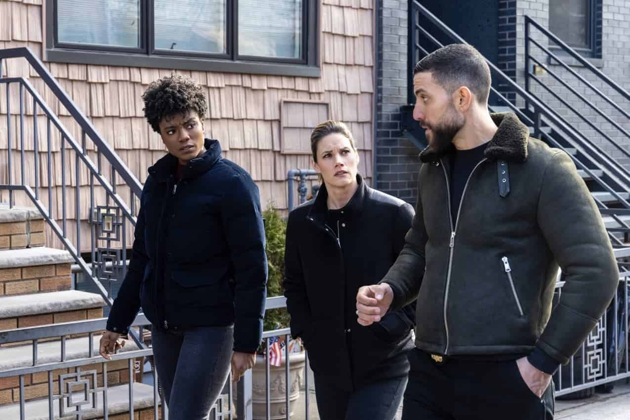 FBI Season 5 Episode 17 “Imminent Threat - Part Two” – To aid Scola in his undercover mission to find the terrorists believed to be behind the imminent attack in New York City, Maggie calls in Remy (FBI: MOST WANTED series star Dylan McDermott), whose well-connected informant from a prior case may be key to moving the operation forward, in hour two of the three-episode FBIs global crossover event, on the CBS Original series FBI, Tuesday, April 4 (9:00-10:00 PM, ET/PT) on the CBS Television Network and available to stream live and on demand on Paramount+*. FBI: INTERNATIONAL stars Luke Kleintank, Heida Reed, Carter Redwood, Vinessa Vidotto and FBI: MOST WANTED stars Roxy Sternberg and Keisha Castle-Hughes also guest star in the episode. Pictured (L-R): Katherine Renee Kane as Special Agent Tiffany Wallace, Missy Peregrym as Special Agent Maggie Bell, and Zeeko Zaki as Special Agent Omar Adom ‘OA’ Zidan. Photo: Bennett Raglin/CBS ©2023 CBS Broadcasting, Inc. All Rights Reserved.