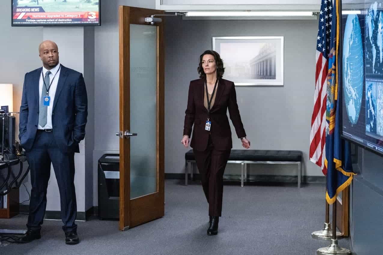 FBI Season 5 Episode 17 “Imminent Threat - Part Two” – To aid Scola in his undercover mission to find the terrorists believed to be behind the imminent attack in New York City, Maggie calls in Remy (FBI: MOST WANTED series star Dylan McDermott), whose well-connected informant from a prior case may be key to moving the operation forward, in hour two of the three-episode FBIs global crossover event, on the CBS Original series FBI, Tuesday, April 4 (9:00-10:00 PM, ET/PT) on the CBS Television Network and available to stream live and on demand on Paramount+*. FBI: INTERNATIONAL stars Luke Kleintank, Heida Reed, Carter Redwood, Vinessa Vidotto and FBI: MOST WANTED stars Roxy Sternberg and Keisha Castle-Hughes also guest star in the episode. Pictured: Alana De La Garza as Special Agent in Charge Isobel Castille. Photo: Bennett Raglin/CBS ©2023 CBS Broadcasting, Inc. All Rights Reserved.