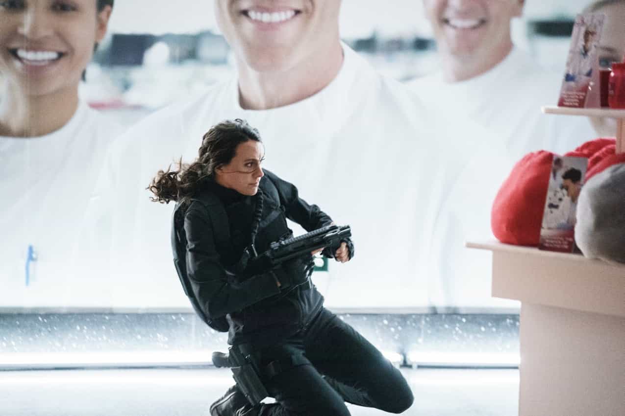 TRUE LIES Season 1 Episode 13 “Waking Dreams” – With an Omega Sector spy missing, the entire agency searches for clues. Harry and Helen’s relationship with each other, their team and reality itself, is tested in unimaginable ways, even for the best of spies and spouses, on the conclusion of the two-part first season finale of the CBS Original series TRUE LIES, Wednesday, May 17 (10:00-11:00 PM, ET/PT) on the CBS Television Network, and available on the CBS app and streaming on Paramount+*. Pictured: Erica Hernandez as Maria. Photo: Jace Downs/CBS ©2023 CBS Broadcasting, Inc. All Rights Reserved.