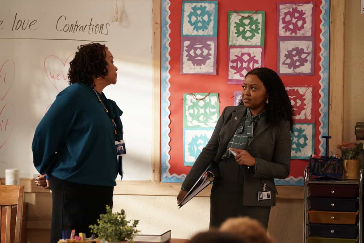ABBOTT ELEMENTARY - “Career Day Part 1/Career Day Part 2” It’s a new year at Abbott Elementary, and Janine is as eager as ever. She plans a district-wide initiative – Career Day – and is anxious for it to be a success. Meanwhile, Ava has a new approach to her job, and Melissa is asked a surprising question. WEDNESDAY, FEB. 7 (9:00-10:02 p.m. EST), on ABC. (Disney/Gilles Mingasson) HILDA BOULWARE, QUINTA BRUNSON