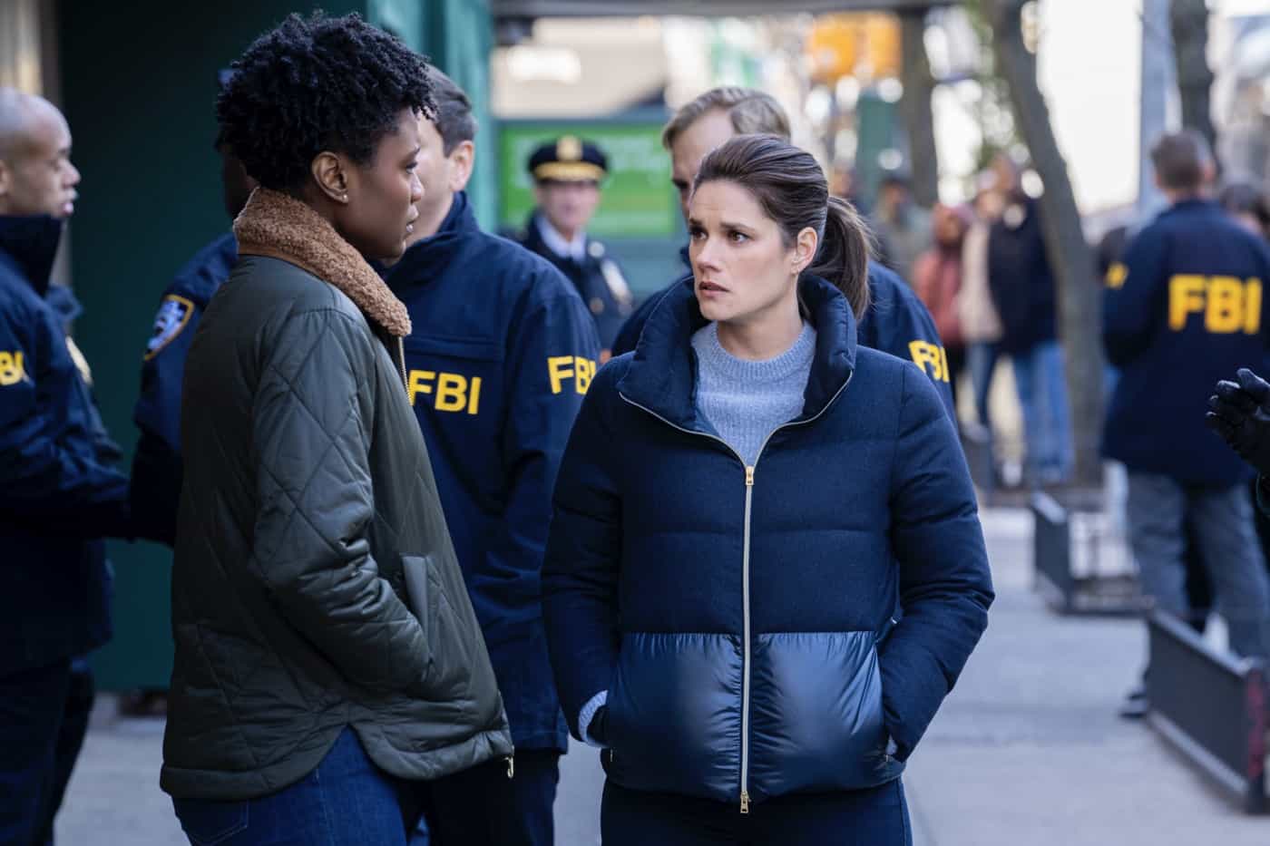 “All the Rage” – When a bus explosion kills several innocent people, the team jumps into action to take down the responsible terrorist organization. Meanwhile, Scola tries to balance fatherhood with the job, on the sixth season premiere of FBI, Tuesday, Feb 13 (8:00-9:00 PM, ET/PT) on the CBS Television Network, and streaming on Paramount+ (live and on demand for Paramount+ with SHOWTIME subscribers, or on demand for Paramount+ Essential subscribers the day after the episode airs).  Pictured (L-R): Katherine Renee Kane as Special Agent Tiffany Wallace and Missy Peregrym as Special Agent Maggie Bell. Photo: Bennett Raglin/CBS ©2023 CBS Broadcasting, Inc. All Rights Reserved.