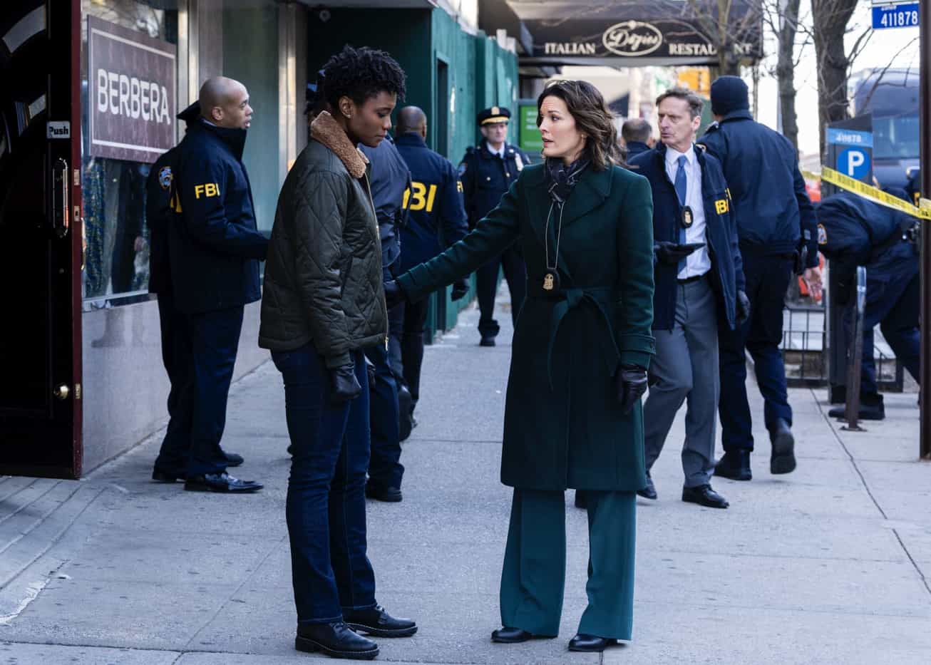 “All the Rage” – When a bus explosion kills several innocent people, the team jumps into action to take down the responsible terrorist organization. Meanwhile, Scola tries to balance fatherhood with the job, on the sixth season premiere of FBI, Tuesday, Feb 13 (8:00-9:00 PM, ET/PT) on the CBS Television Network, and streaming on Paramount+ (live and on demand for Paramount+ with SHOWTIME subscribers, or on demand for Paramount+ Essential subscribers the day after the episode airs).   Pictured (L-R): Katherine Renee Kane as Special Agent Tiffany Wallace and Alana De La Garza as Special Agent in Charge Isobel Castille. Photo: Bennett Raglin/CBS ©2023 CBS Broadcasting, Inc. All Rights Reserved.
