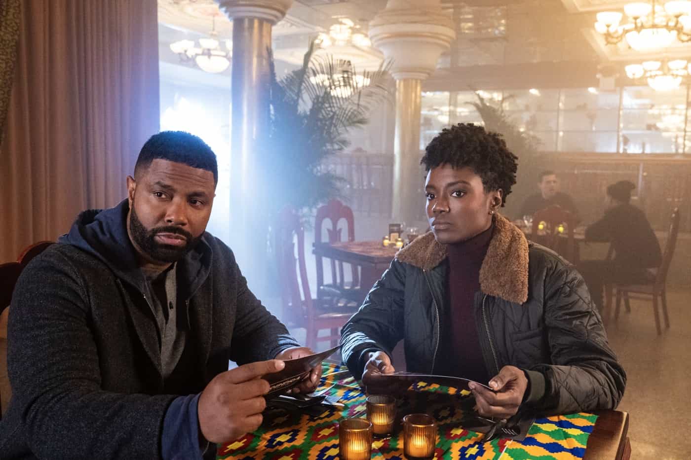 “All the Rage” – When a bus explosion kills several innocent people, the team jumps into action to take down the responsible terrorist organization. Meanwhile, Scola tries to balance fatherhood with the job, on the sixth season premiere of FBI, Tuesday, Feb 13 (8:00-9:00 PM, ET/PT) on the CBS Television Network, and streaming on Paramount+ (live and on demand for Paramount+ with SHOWTIME subscribers, or on demand for Paramount+ Essential subscribers the day after the episode airs).  Pictured (L-R): Roshawn Franklin as Agent Hobbs and Katherine Renee Kane as Special Agent Tiffany Wallace. Photo: Bennett Raglin/CBS ©2023 CBS Broadcasting, Inc. All Rights Reserved.