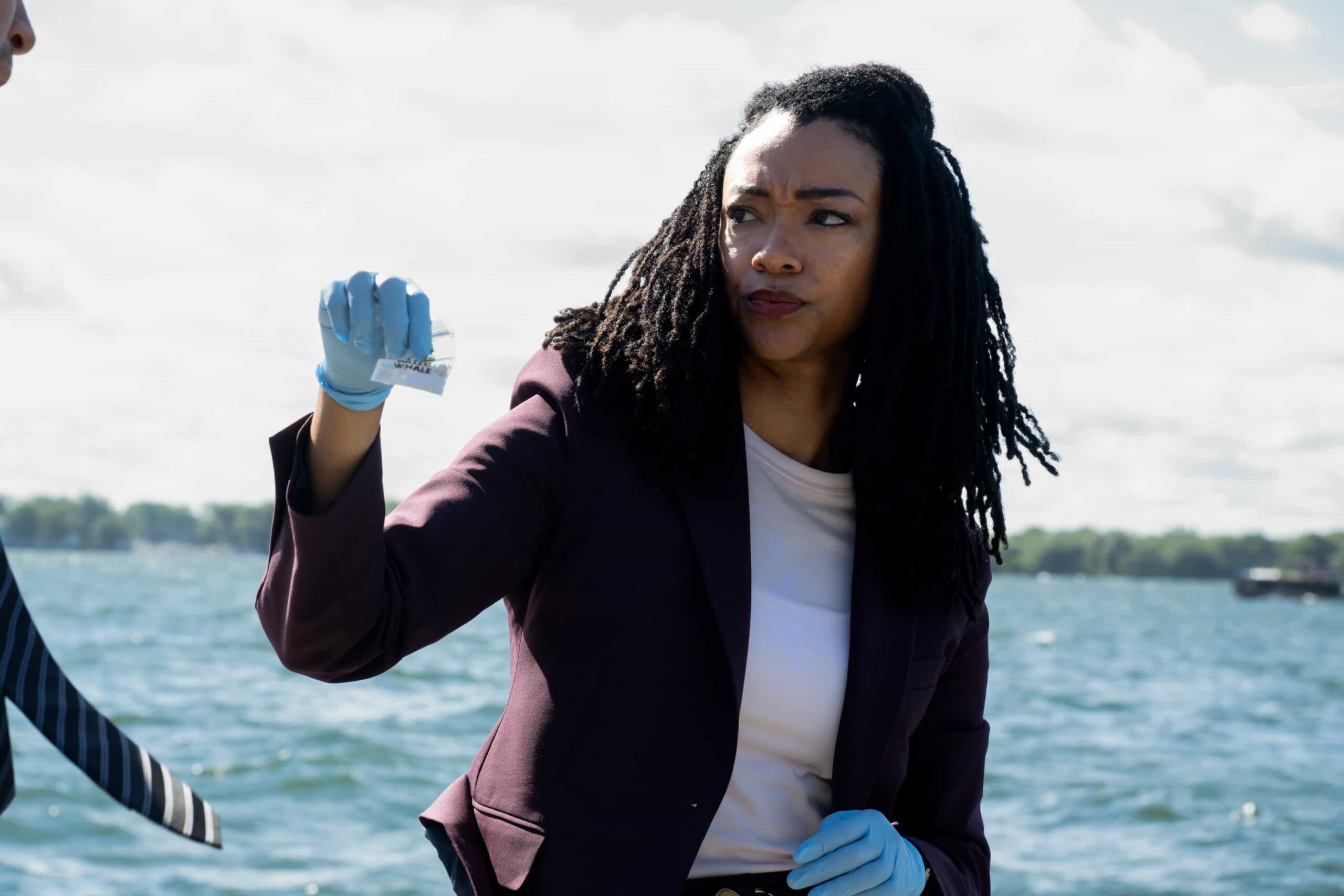 Boston Blue Season 1 Episode 3 “History” – A body found on the Boston wharf pulls Lena and Danny into a tense drug investigation alongside Lena’s former partner, Detective Brian Rodgers (Ryan Broussard), sparking personal and professional friction. Jonah and Sean chase down a missing man tied to a scavenger hunt, while Sarah and Mae navigate emotional challenges at home and in court, on BOSTON BLUE, Friday, Oct. 31 (10:00-11:00 PM, ET/PT) on the CBS Television Network, and streaming on Paramount+ (live and on-demand for Paramount+ subscribers, or on-demand for Paramount+ Essential subscribers the day after the episode airs)*.  Pictured: Sonequa Martin-Green as Lena Silver  Photo: Christos Kalohoridis/CBS ©2025 CBS Broadcasting, Inc. All Rights Reserved.