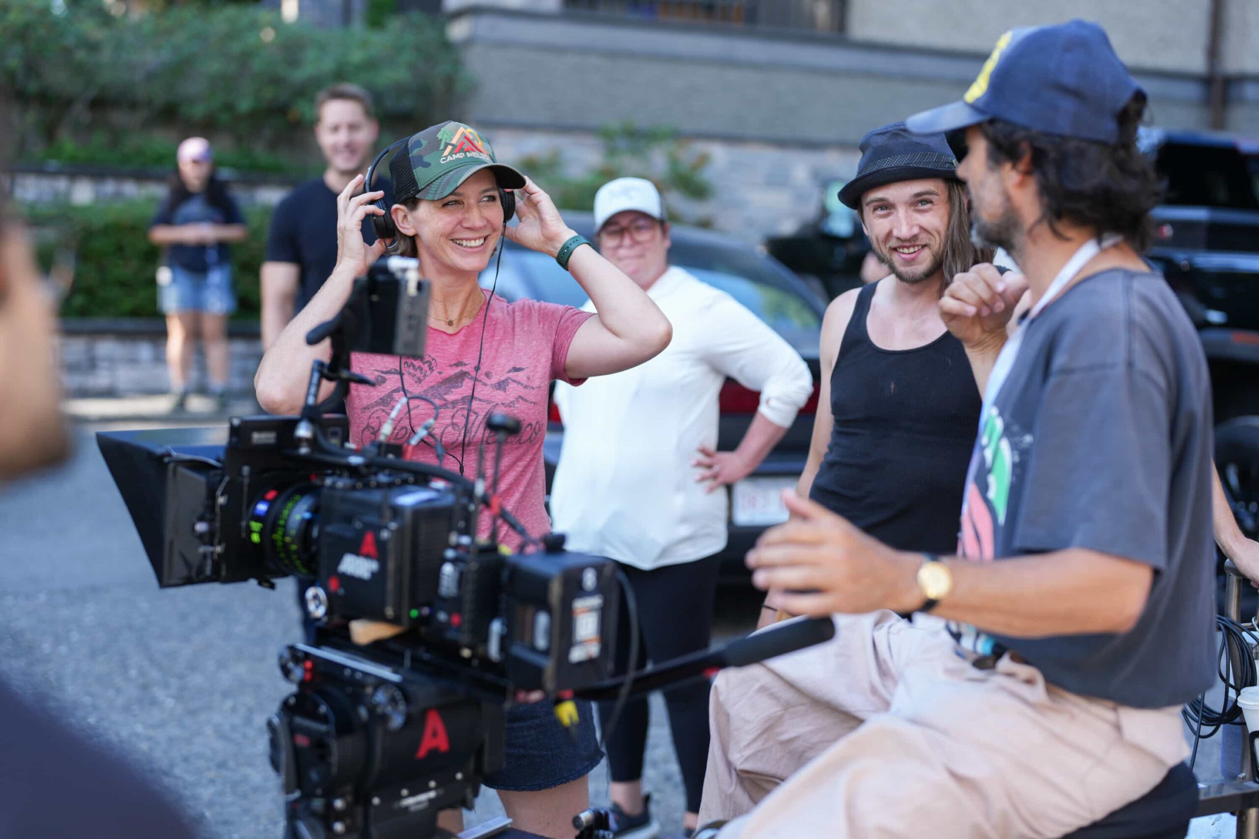 “First Fire” – On Halloween night, when a nurse is murdered and arsonist Heston Koontz disappears from a psychiatric facility, Colter follows a trail of unsettling clues to uncover the truth with assistance from local officer Dundee on TRACKER, Sunday, Nov. 2 (8:30-9:30 PM, ET/PT) on the CBS Television Network, and streaming on Paramount+ (live and on-demand for Paramount+ Premium plan subscribers, or on-demand for Paramount+ Essential subscribers the day after the episode airs)*. Pictured: Director Aprill Winney. Photo: Darko Sikman/CBS ©2025 CBS Broadcasting, Inc. All Rights Reserved.