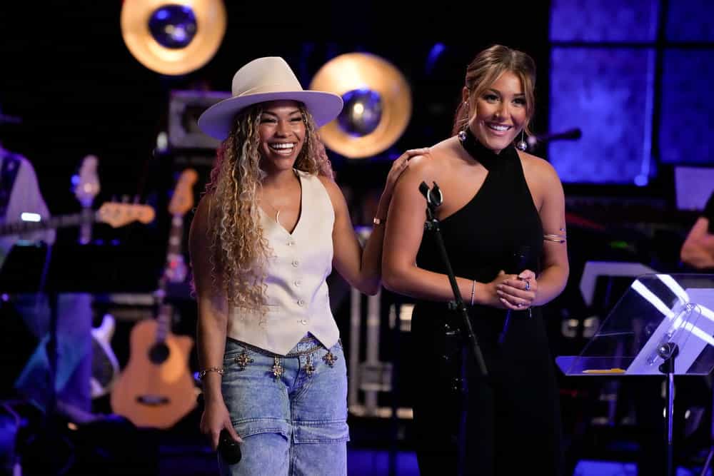 THE VOICE -- The Knockouts Part 2 Episode 2811 -- Pictured: (l-r) Toni Lorene, Natalia Albertini -- (Photo by: Casey Durkin/NBC)