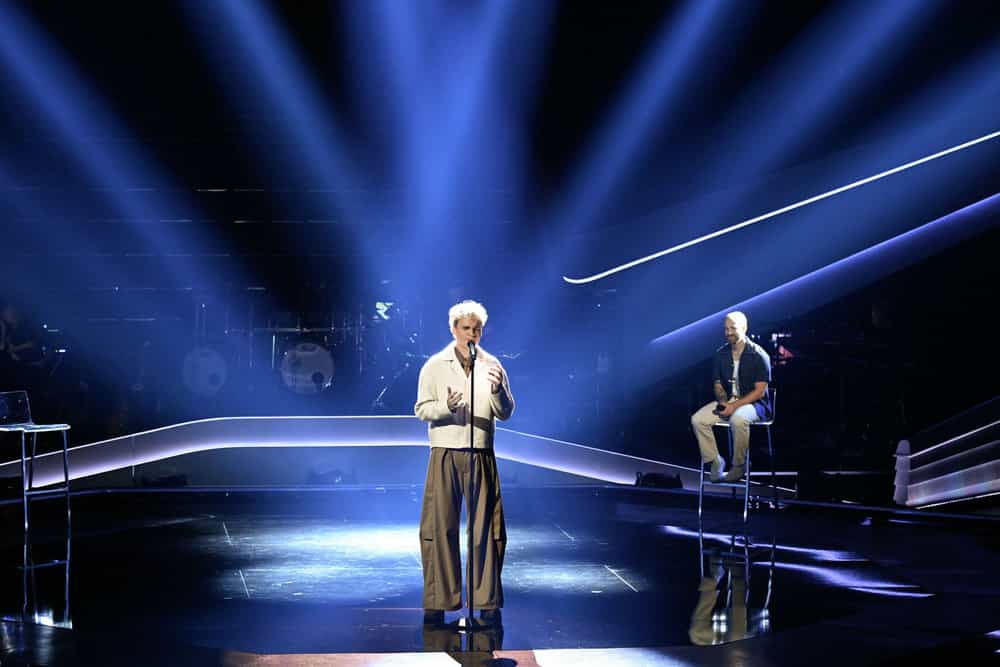 THE VOICE -- The Knockouts Part 2 Episode 2811 -- Pictured: (l-r) Aiden Ross, Liam Von Elbe -- (Photo by: Griffin Nagel/NBC)