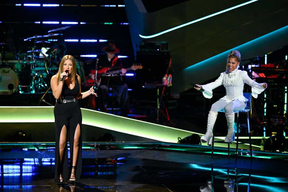 THE VOICE -- The Knockouts Part 2 Episode 2811 -- Pictured: (l-r) Natalia Albertini, Toni Lorene -- (Photo by: Griffin Nagel/NBC)