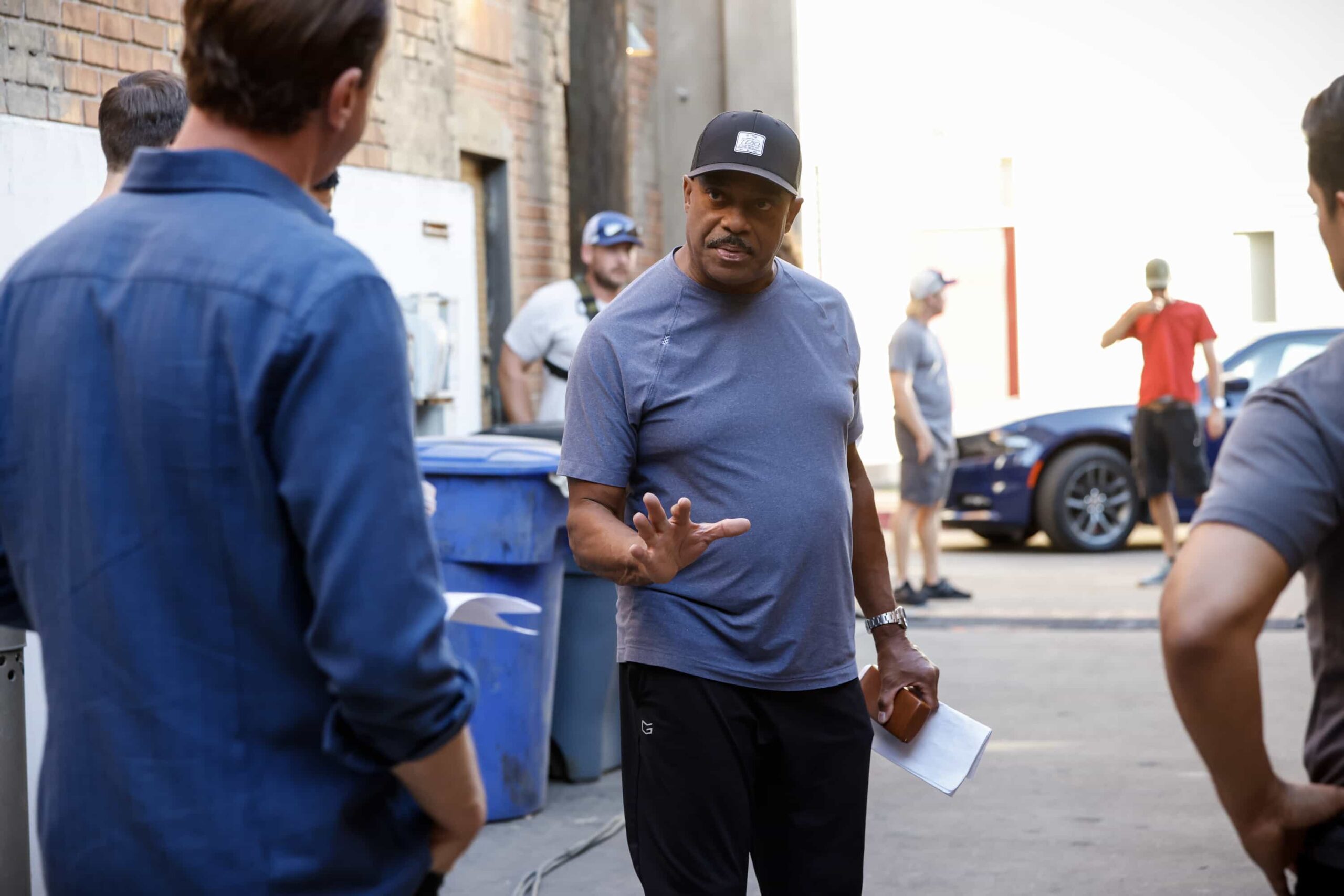 “Gone Girls” – The team investigates a U.S. marine who is believed to have kidnapped the wife of one of the most powerful men at the Department of Justice, on the CBS Original series NCIS, Tuesday, Nov. 4 (8:00-9:00 PM, ET/PT) on the CBS Television Network, and streaming on Paramount+ (live and on demand for Paramount+ Premium plan subscribers, or on demand for Paramount+ Essential subscribers the day after the episode airs)*. Series star Rocky Carroll directs the episode.  Pictured (L-R): Director Rocky Carroll.  Photo: Sonja Flemming/CBS ©2025 CBS Broadcasting, Inc. All Rights Reserved.