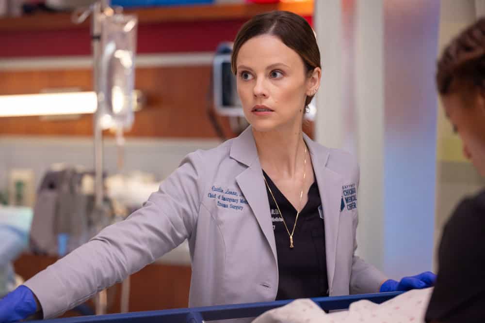 Chicago Med Season 11 Episode 6 “The Story of Us” – Family Drama and Medical Crises Unfold 10 CHICAGO MED -- "The Story of Us" Episode 1106 -- Pictured: Sarah Ramos as Dr. Caitlin Lenox -- (Photo by: George Burns Jr/NBC)