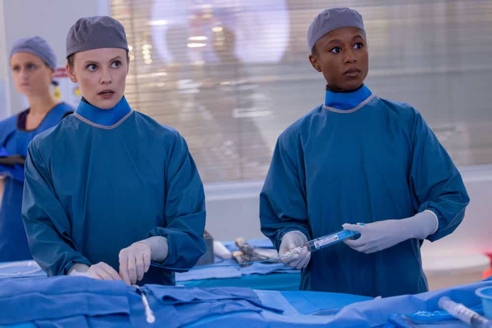 Chicago Med Season 11 Episode 6 “The Story of Us” – Family Drama and Medical Crises Unfold 6 CHICAGO MED -- "The Story of Us" Episode 1106 -- Pictured: (l-r) Sarah Ramos as Dr. Caitlin Lenox, Ashlei Sharpe Chestnut as Dr. Naomi Howard -- (Photo by: George Burns Jr/NBC)