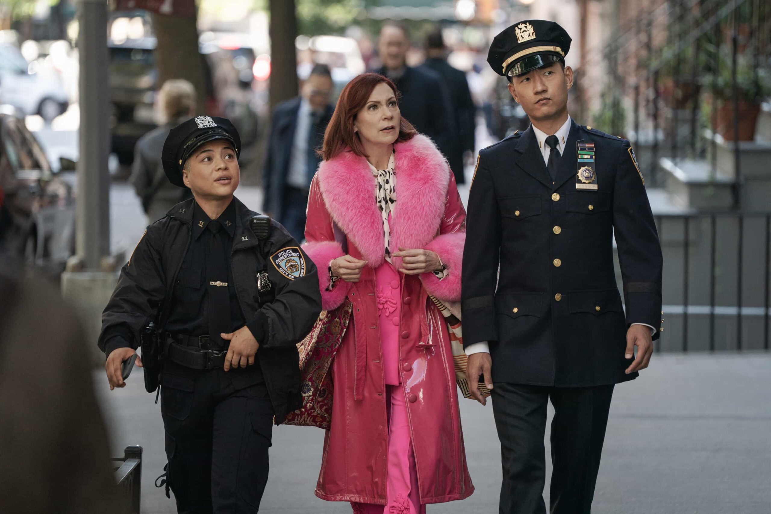 Elsbeth Season 3 Episode 6 “Bunker Down” – When a crisis manager vanishes inside a billionaires’ panic room, Elsbeth unravels the highly equipped fortresses that blur the lines between security and paranoia. Meanwhile, Elsbeth meets the late Judge Crawford’s widow, Winnie (Henny Russell), on the CBS Original series ELSBETH, Thursday, Nov. 13 (10:00-11:00 PM, ET/PT) on the CBS Television Network and streaming on Paramount+ (live and on-demand for Paramount+ Premium plan subscribers, or on-demand for Paramount+ Essential subscribers the day after the episode airs).       Pictured (L-R): b as Officer Nikki Reynolds, Carrie Preston as Elsbeth Tascioni, Daniel K. Isaac as LT. Connor   Photo: Michael Parmelee/CBS ©2025 CBS Broadcasting, Inc. All Rights Reserved.