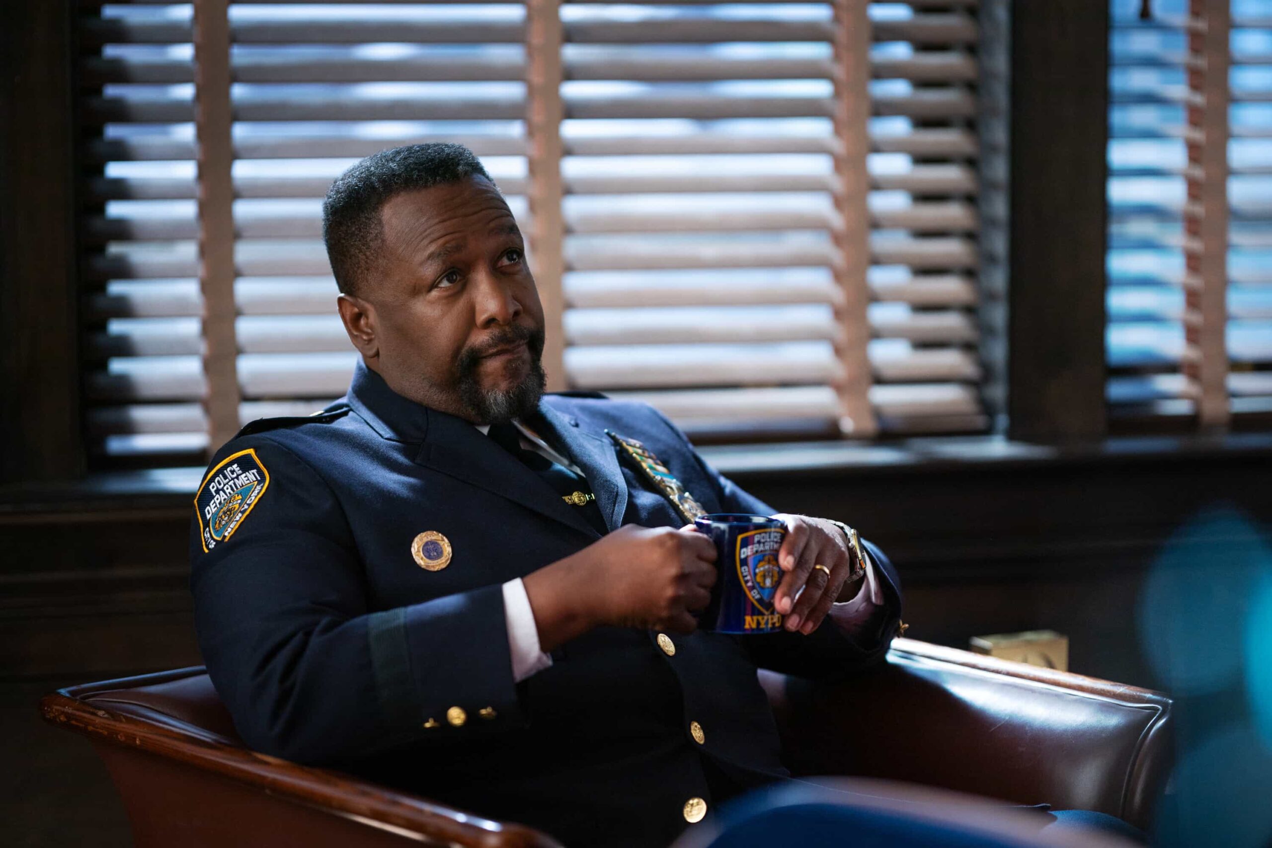 Elsbeth Season 3 Episode 5 “Poetic Justice” – After a donor’s death shakes New York’s nonprofit arts scene, Elsbeth questions the motives of the victim’s friend, Gary (William Jackson Harper), the founder of a prominent poetry journal. Also, Elsbeth runs into her old friend Marissa Gold, who is following in her father Eli’s footsteps and working as the campaign manager for a mayoral candidate, on the CBS Original series ELSBETH, Thursday, Nov. 6 (10:00-11:00 PM, ET/PT) on the CBS Television Network and streaming on Paramount+ (live and on-demand for Paramount+ Premium plan subscribers, or on-demand for Paramount+ Essential subscribers the day after the episode airs).     Pictured: Wendell Pierce as Capt. Wagner   Photo: Michael Parmelee/CBS ©2025 CBS Broadcasting, Inc. All Rights Reserved.