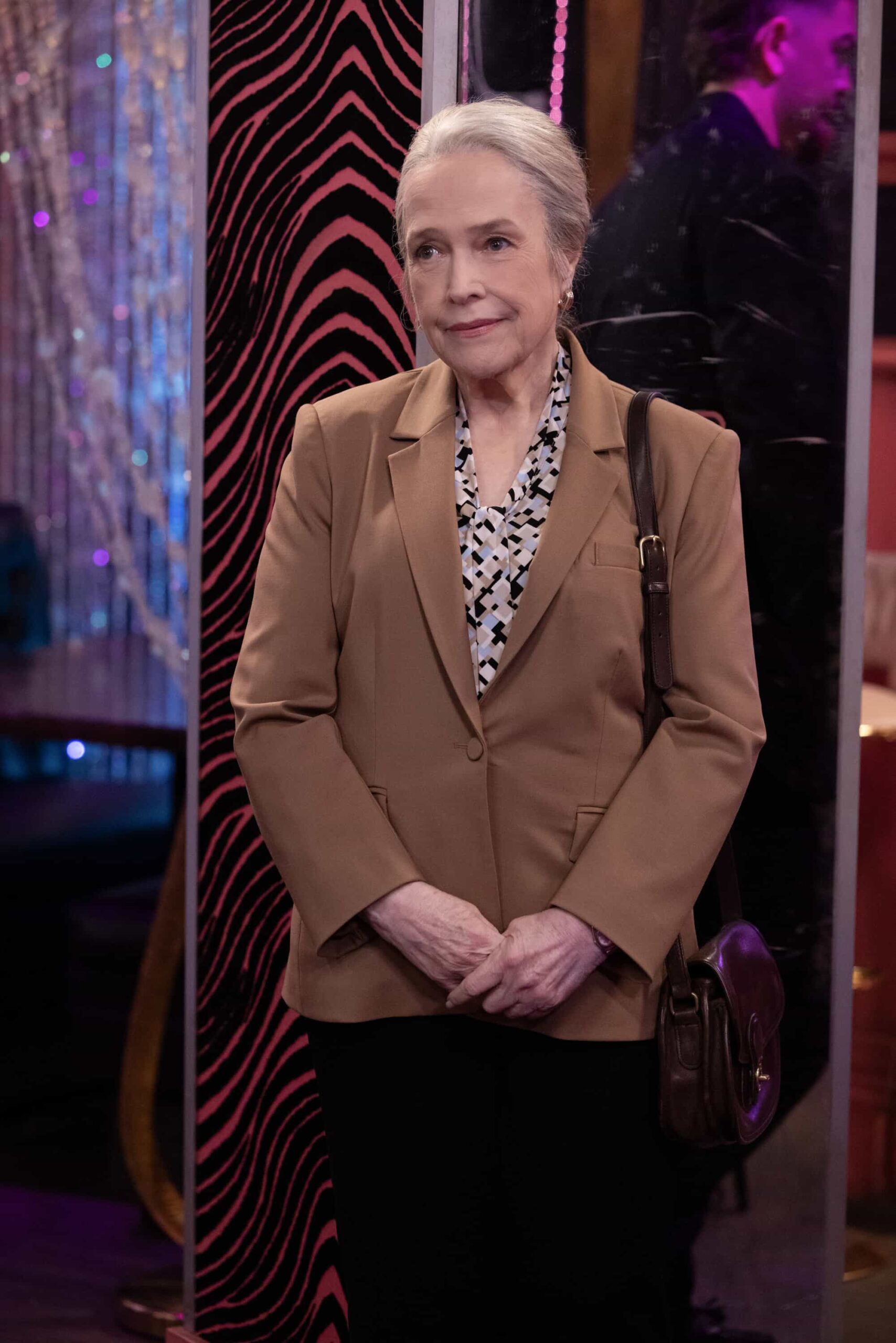 “Mousetrap” – Matty and Olympia race to protect each other from Julian’s suspicions as they also work on the resentencing case of a teenager sentenced as an adult to life, on MATLOCK, Thursday, Nov. 6 (9:01-10:00 PM, ET/PT) on the CBS Television Network, and streaming on Paramount+ (live and on-demand for Paramount+ Premium plan subscribers, or on-demand for Paramount+ Essential subscribers the day after the episode airs)*.  Pictured (L-R): Kathy Bates as “Madeline Matlock”.  Photo: Sonja Flemming/CBS ©2025 CBS Broadcasting, Inc. All Rights Reserved.