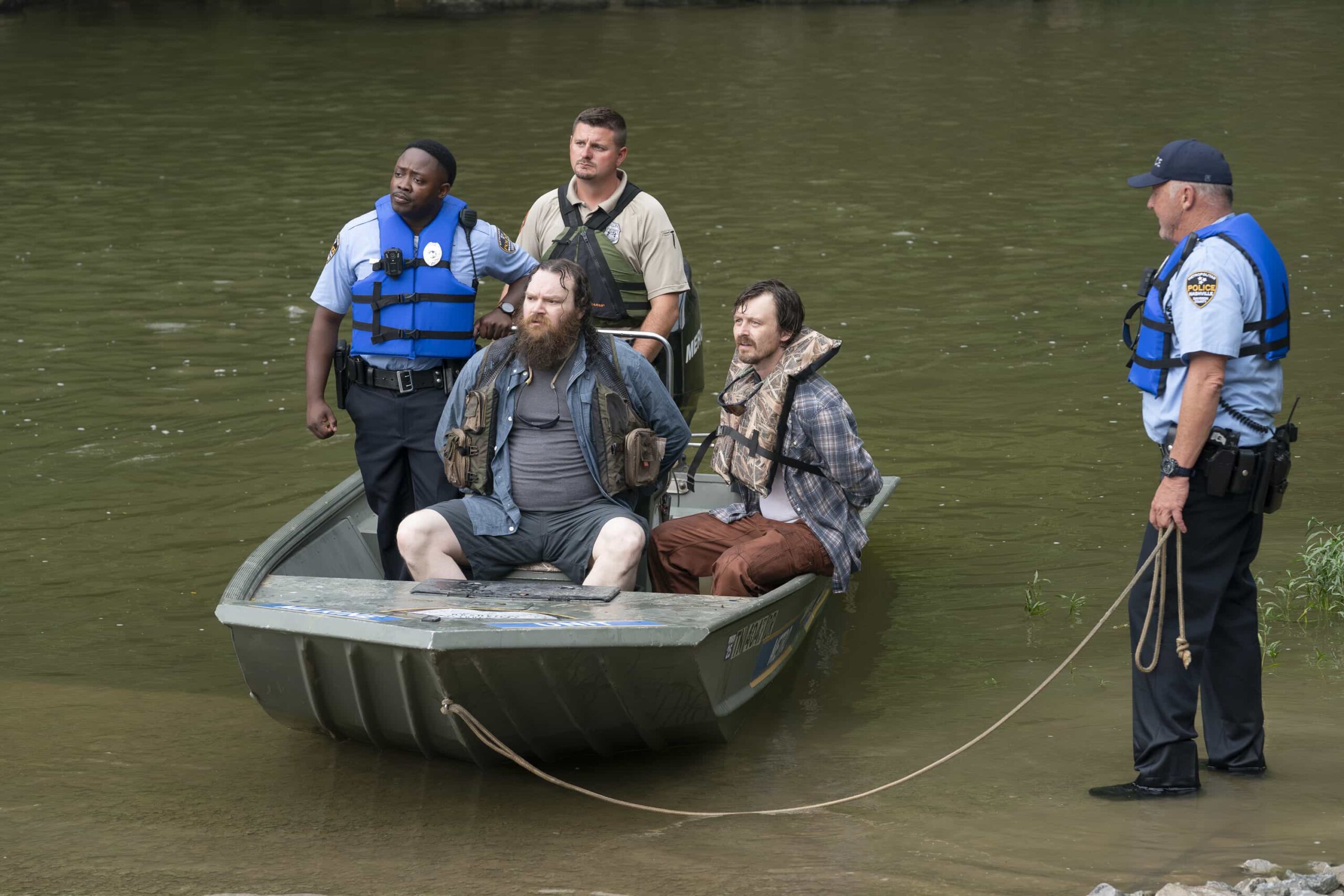 9-1-1: NASHVILLE - “Lost Children” - With mounting pressure from his peers and family, Blue takes his firefighter exam. Meanwhile, Roxie and Taylor search for the identity of an unconscious girl and respond to a high-stakes emergency involving two abducted children. THURSDAY, NOV. 6 (9:00-10:00 p.m. EST) on ABC. (Disney/Jake Giles Netter) 
CURTIS WILLIAMS, ADAM MURRAY, MATTHEW CROSBY