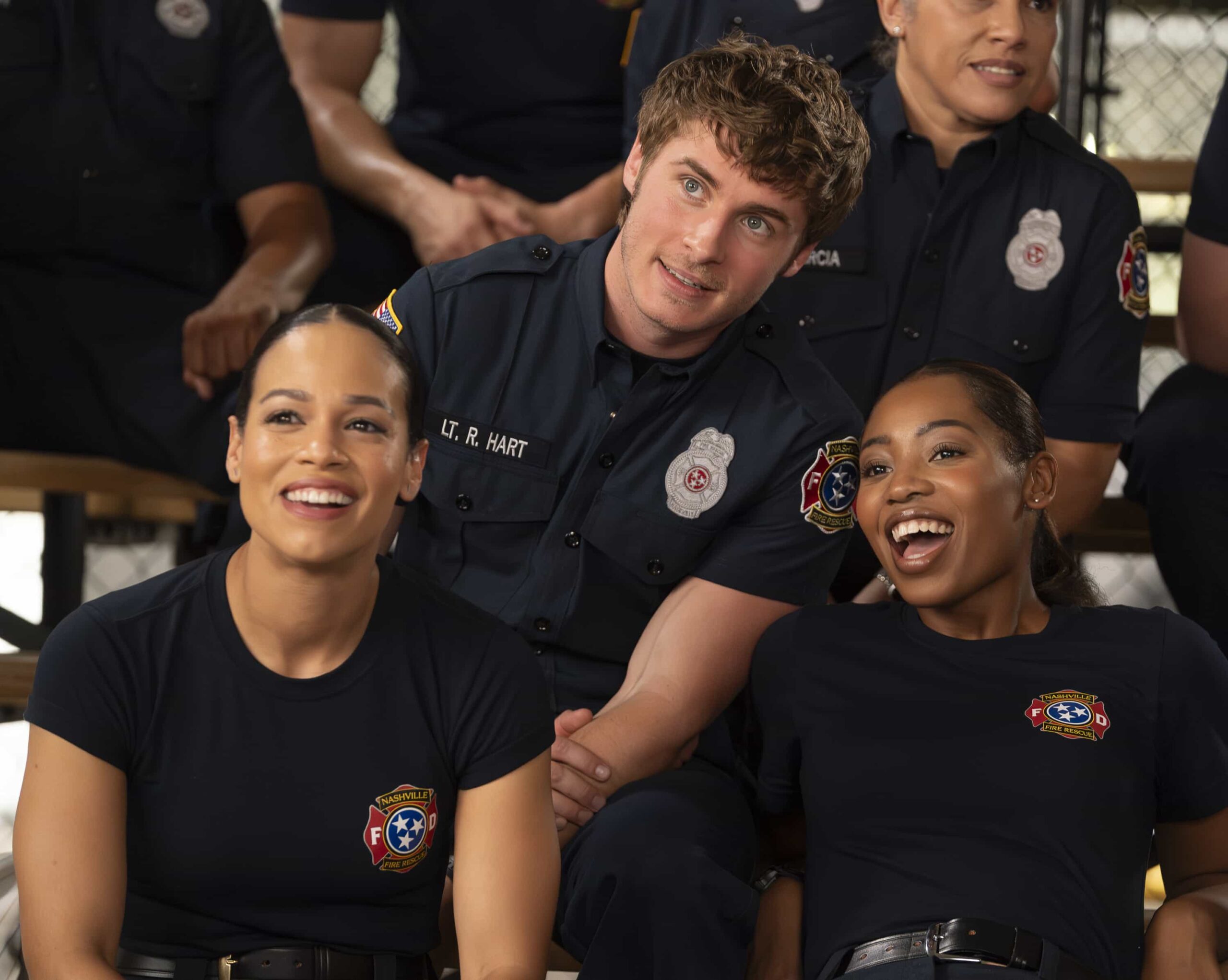 This image has an empty alt attribute; its file name is 178288_0263-scaled.jpg
9-1-1: NASHVILLE - “Lost Children” - With mounting pressure from his peers and family, Blue takes his firefighter exam. Meanwhile, Roxie and Taylor search for the identity of an unconscious girl and respond to a high-stakes emergency involving two abducted children. THURSDAY, NOV. 6 (9:00-10:00 p.m. EST) on ABC. (Disney/Jake Giles Netter) 
JUANI FELIZ, MICHAEL PROVOST, HAILEY KILGORE