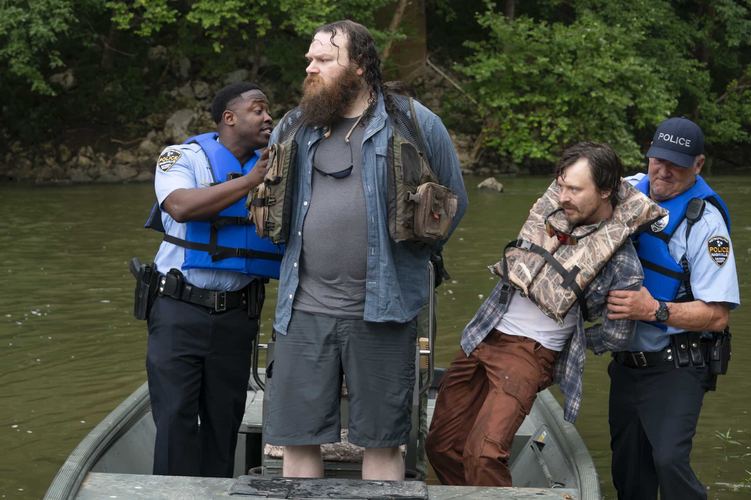 This image has an empty alt attribute; its file name is 178408_0248-scaled.jpg
9-1-1: NASHVILLE - “Lost Children” - With mounting pressure from his peers and family, Blue takes his firefighter exam. Meanwhile, Roxie and Taylor search for the identity of an unconscious girl and respond to a high-stakes emergency involving two abducted children. THURSDAY, NOV. 6 (9:00-10:00 p.m. EST) on ABC. (Disney/Jake Giles Netter) 
CURTIS WILLIAMS, ADAM MURRAY, MATTHEW CROSBY