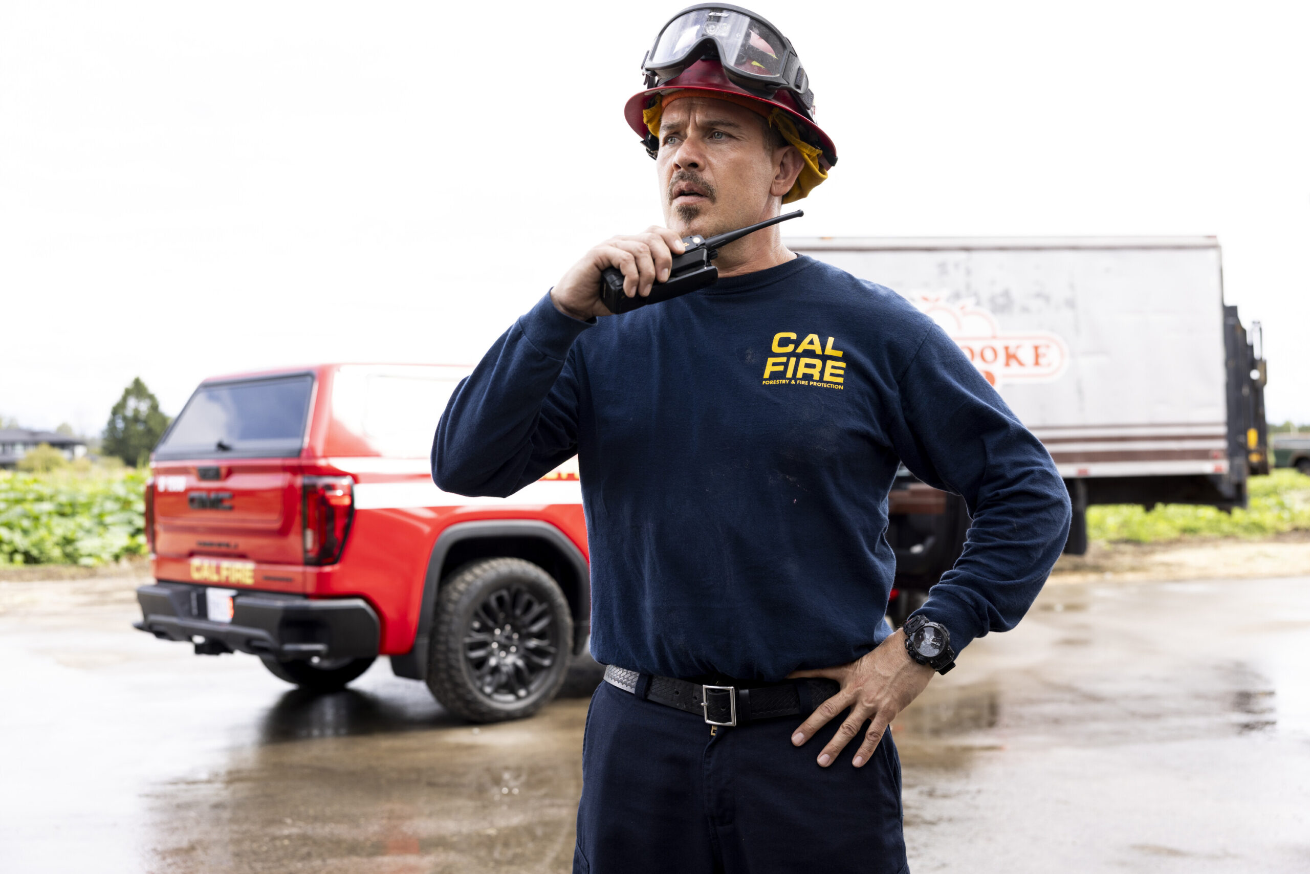 “Like a Wounded Wildebeest” – Manny has a serious conversation with Bode about a troubling discovery, urging him to be honest and take responsibility, on FIRE COUNTRY, Friday, Nov. 7 (9:00-10:00 PM, ET/PT) on the CBS Television Network, and streaming on Paramount+ (live and on-demand for Paramount+ Premium plan subscribers, or on-demand for Paramount+ Essential subscribers the day after the episode airs)*. Series star Jordan Calloway directed the episode. Pictured: Kevin Alejandro as Manny Perez. Photo: Eike Schroter/CBS ©2025 CBS Broadcasting, Inc. All Rights Reserved.