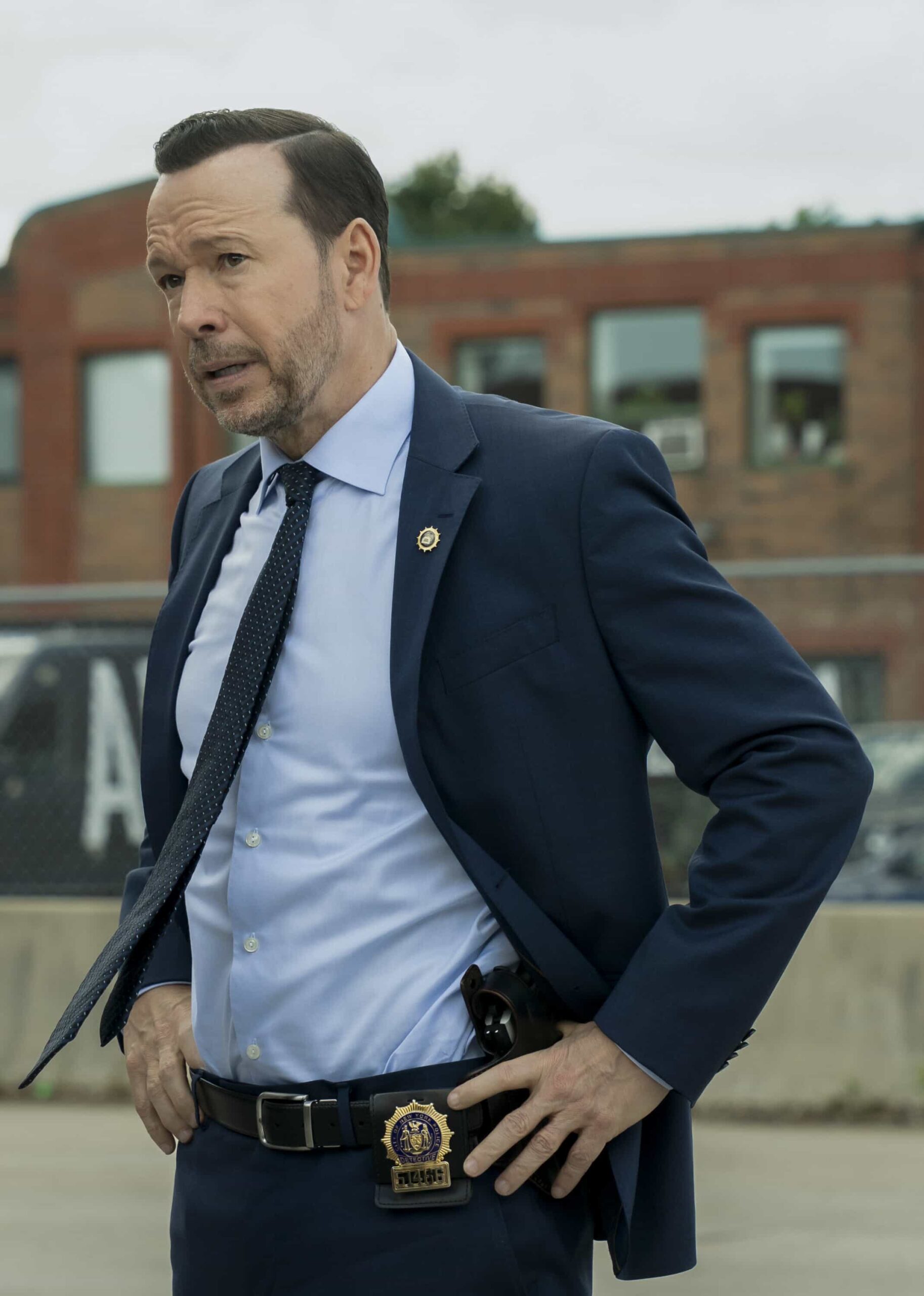 “Rites of Passage”– As the Silver family reflects on a personal loss, Lena and Danny investigates the murder of a beloved shop owner. Meanwhile, Sarah responds to a hostage crisis and Mae faces a difficult legal decision, on “BOSTON BLUE,” Friday, Nov. 7 (10:00-11:00 PM, ET/PT) on the CBS Television Network, and streaming on Paramount+ (live and on-demand for Paramount+ subscribers, or on-demand for Paramount+ Essential subscribers the day after the episode airs)*.   Pictured: Donnie Wahlberg as Danny Reagan  Photo: Brendan Adam-Zwelling/CBS ©2025 CBS Broadcasting, Inc. All Rights Reserved.