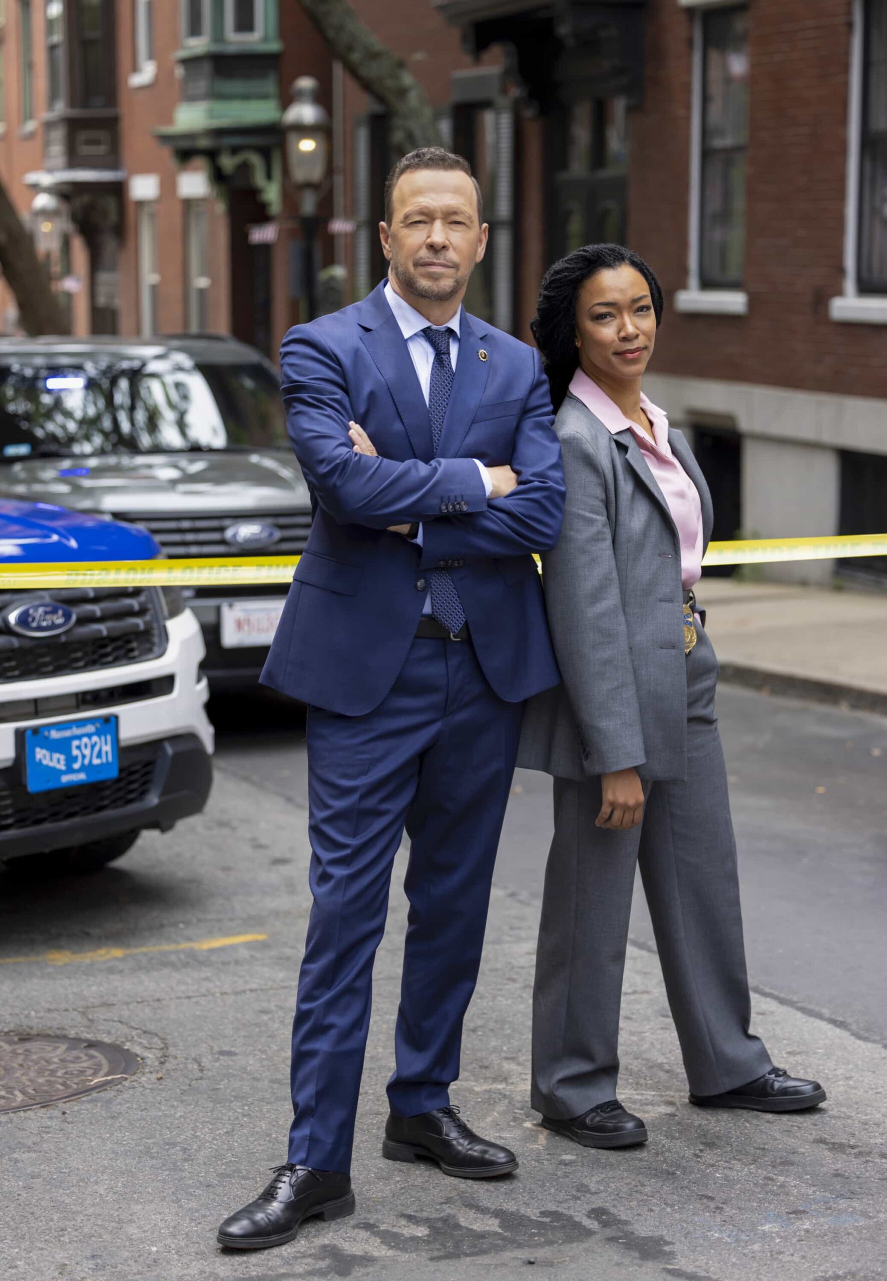 Boston Blue Season 1 Episode 4 “Rites of Passage”– As the Silver family reflects on a personal loss, Lena and Danny investigates the murder of a beloved shop owner. Meanwhile, Sarah responds to a hostage crisis and Mae faces a difficult legal decision, on “BOSTON BLUE,” Friday, Nov. 7 (10:00-11:00 PM, ET/PT) on the CBS Television Network, and streaming on Paramount+ (live and on-demand for Paramount+ subscribers, or on-demand for Paramount+ Essential subscribers the day after the episode airs)*. .   Pictured (L-R): Donnie Wahlberg as Danny Reagan and Sonequa Martin-Green as Lena Silver Photo: Michele Crowe/CBS ©2025 CBS Broadcasting, Inc. All Rights Reserved.