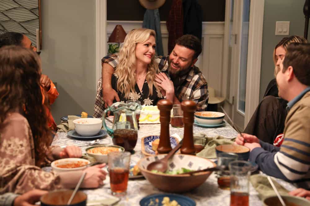 STUMBLE -- "Pilot" Episode 101 -- Pictured: (l-r) Jenn Lyon as Courteney Potter, Taran Killam as Boone E. Potter -- (Photo by: Matt Miller/NBC)