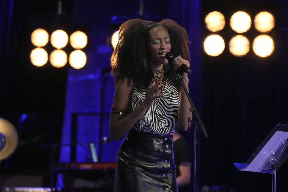 THE VOICE -- The Knockouts Part 3 Episode 2812 -- Pictured: Trinity -- (Photo by: Casey Durkin/NBC)
