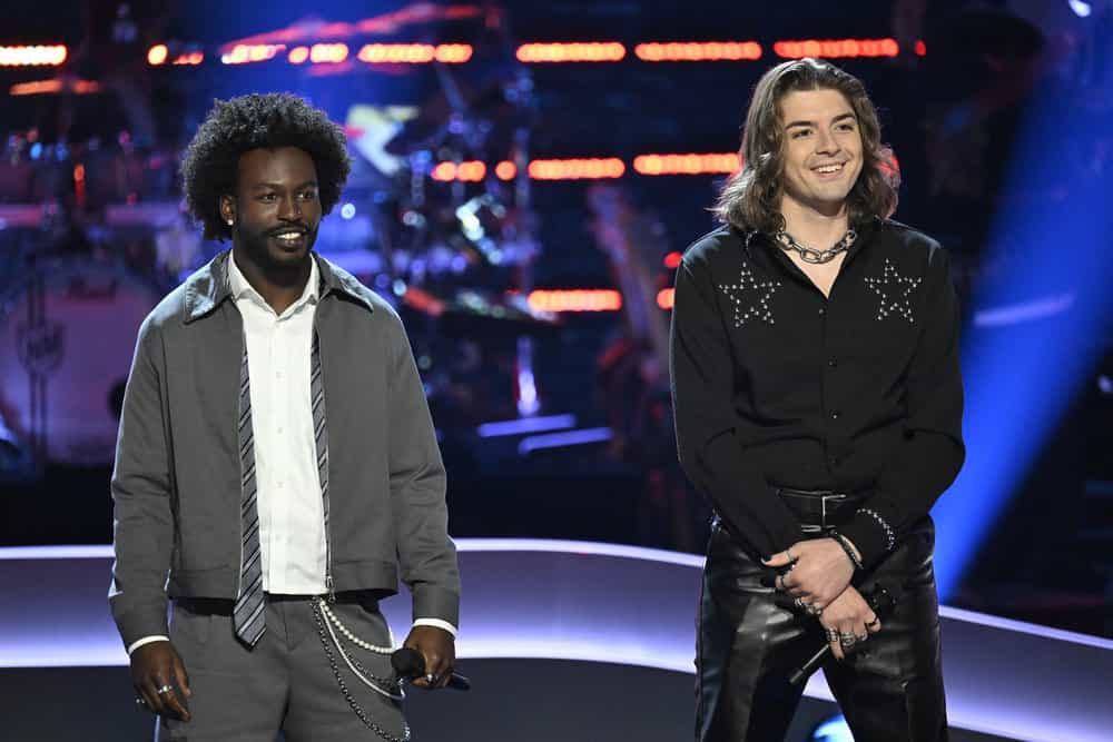 THE VOICE -- The Knockouts Part 3 Episode 2812 -- Pictured: (l-r) Conrad Khalil, Ryan Mitchell -- (Photo by: Griffin Nagel/NBC)