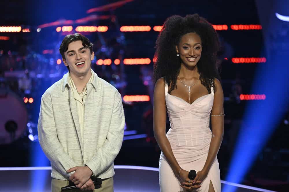 THE VOICE -- The Knockouts Part 3 Episode 2812 -- Pictured: (l-r) Jack Austin, Trinity -- (Photo by: Griffin Nagel/NBC)
