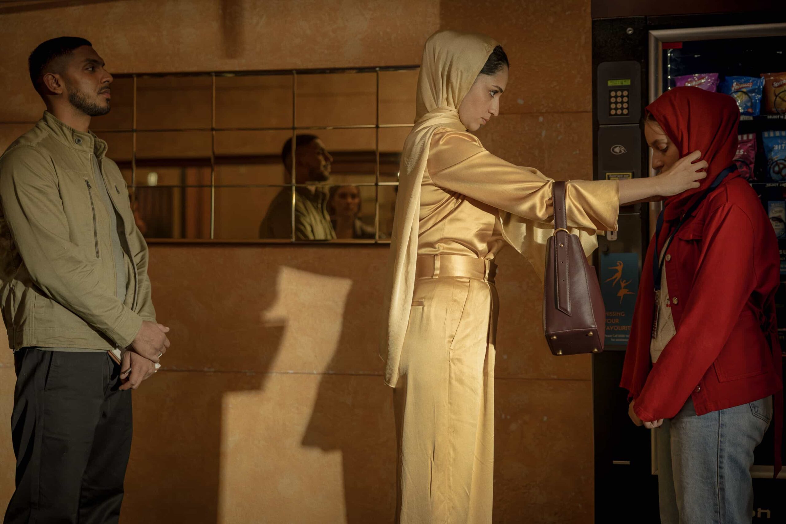 “Black Is White” – When a U.S. Navy attaché is found dead with a USB lodged in his throat, the team tracks a killer believed to have ties to an international chess tournament in Sydney, on NCIS: SYDNEY, Tuesday, Nov. 11 (10:00-11:00 PM, ET/PT) on the CBS Television Network, and streaming on Paramount+ (live and on demand for Paramount+ Premium plan subscribers, or on demand for Paramount+ Essential subscribers the day after the episode airs)*. L-R: Sean Sagar as NCIS Special Agent DeShawn Jackson, Dela Ahmadi as Giti Golzaar and Lily Montalto as Rana Azad in NCIS: Sydney episode 5, season 3 streaming on Paramount+, 2025. Photo Credit:  Daniel Asher Smith/Paramount+   © TM & © 2025 CBS Studios Inc. NCIS: Sydney and related marks and logos  are trademarks of CBS Studios Inc. All Rights Reserved.