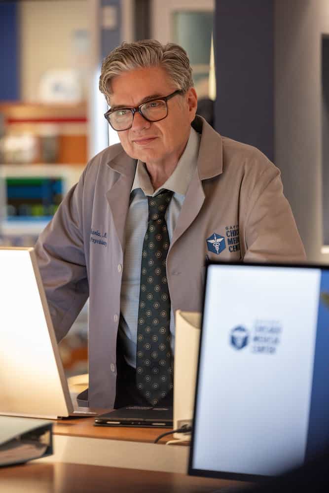 CHICAGO MED -- "Double Down" Episode 1107 -- Pictured: Oliver Platt as Dr. Daniel Charles -- (Photo by: George Burns Jr/NBC)