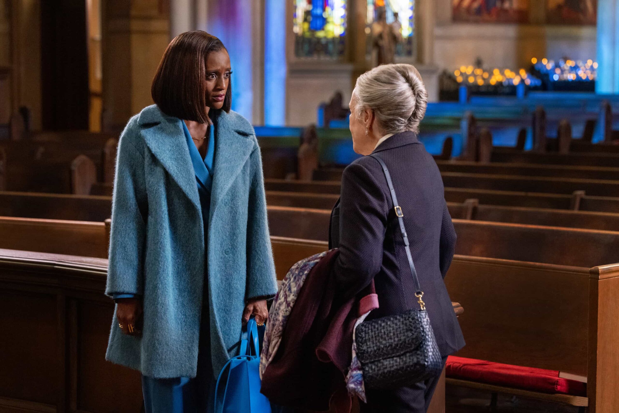 “Harm Reduction” – Matty and Olympia continue to test the boundaries of their friendship while helping a group of nuns. Meanwhile, Olympia and Sarah become roped into secretive activities within the firm, on MATLOCK, Thursday, Nov. 13 (9:01-10:00 PM, ET/PT) on the CBS Television Network, and streaming on Paramount+ (live and on-demand for Paramount+ Premium plan subscribers, or on-demand for Paramount+ Essential subscribers the day after the episode airs).  Pictured: Skye P. Marshall as “Olympia Lawrence.” Photo: Sonja Flemming/CBS ©2025 CBS Broadcasting, Inc. All Rights Reserved.