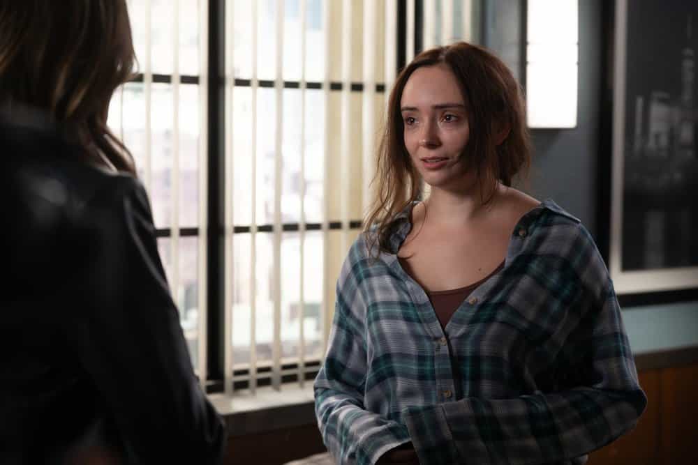 LAW & ORDER: SPECIAL VICTIMS UNIT -- "False Idols" Episode 27007 -- Pictured: Aria Taylor as Leah Henning -- (Photo by: Virginia Sherwood/NBC)