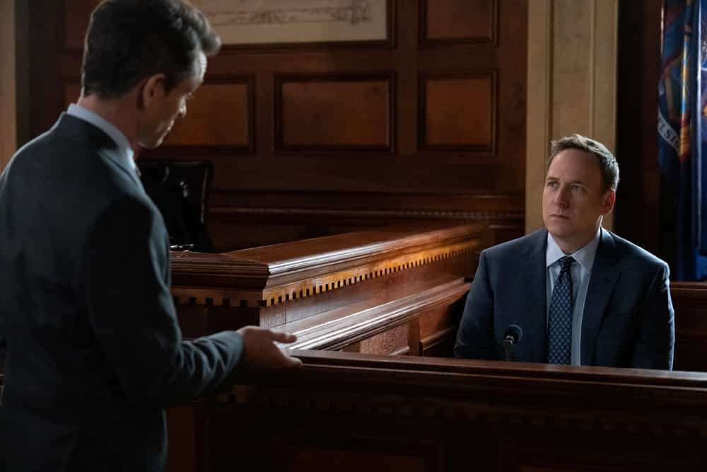 Law & Order Season 25 Episode 7 “Guardian” – Photos & Case Preview 18 LAW & ORDER -- "Guardian" Episode 25007 -- Pictured: (l-r) Hugh Dancy as A.D.A. Nolan Price, Ryan O'Nan as Jim Pickett -- (Photo by: Virginia Sherwood/NBC)