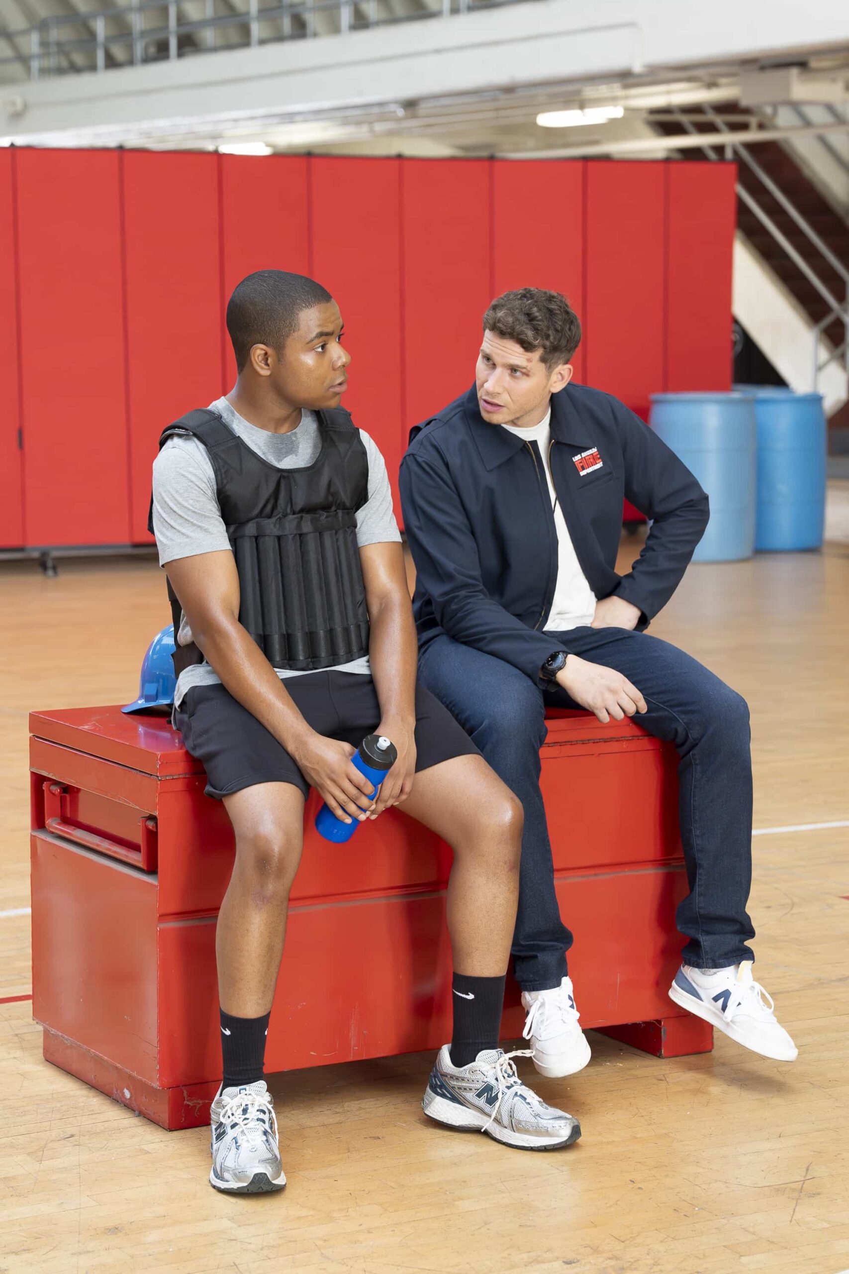 9-1-1 - “Family History” - Athena must revisit a painful part of her past when answering a call for help. Meanwhile, the 118 takes a big step forward. THURSDAY, NOV. 13 (8:00-9:00 p.m. EST) on ABC. (Disney/Christopher Willard) 
ELIJAH M. COOPER, OLIVER STARK