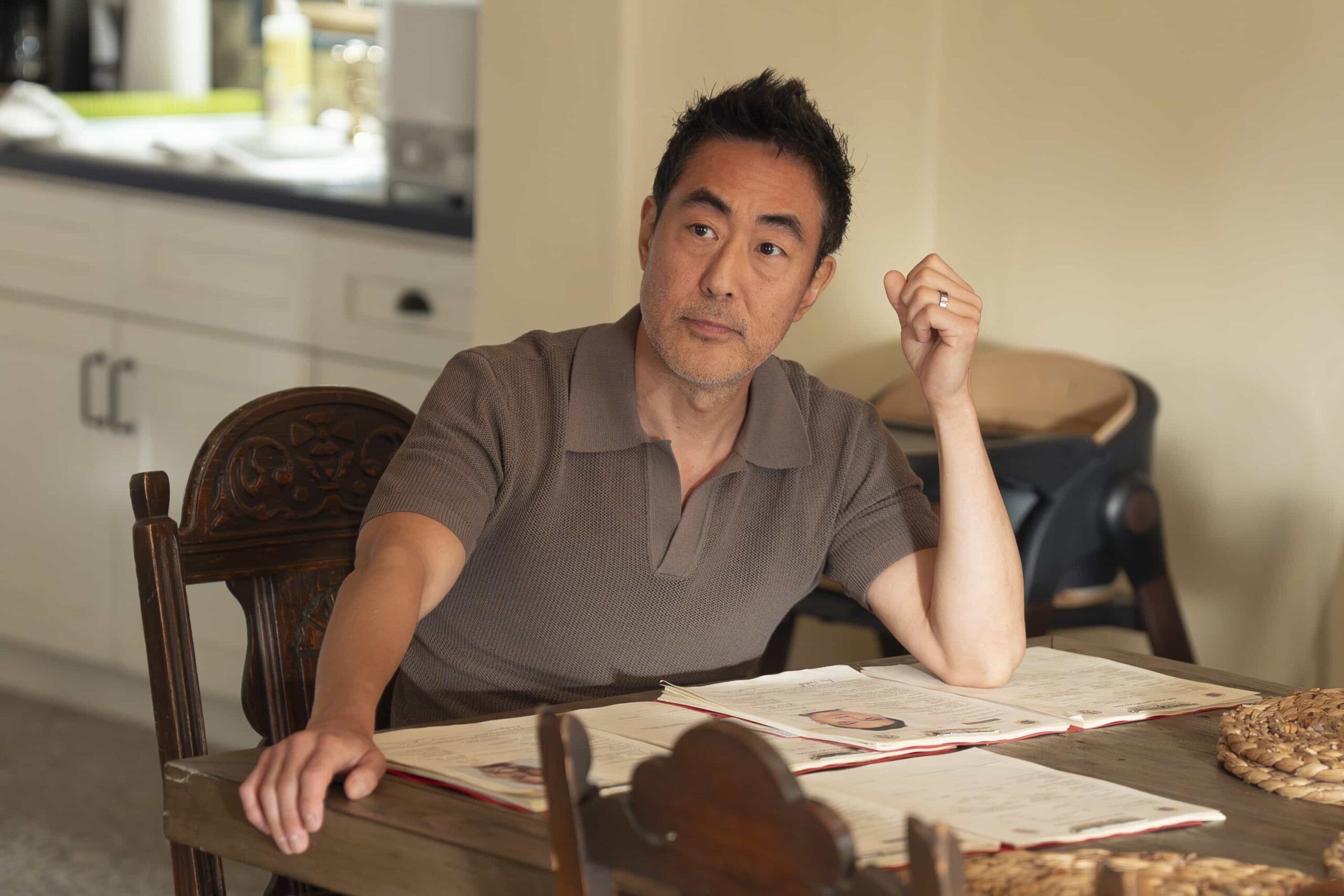 9-1-1 Season 9 Episode 5 - “Family History” - Athena must revisit a painful part of her past when answering a call for help. Meanwhile, the 118 takes a big step forward. THURSDAY, NOV. 13 (8:00-9:00 p.m. EST) on ABC. (Disney/Christopher Willard) 
KENNETH CHOI