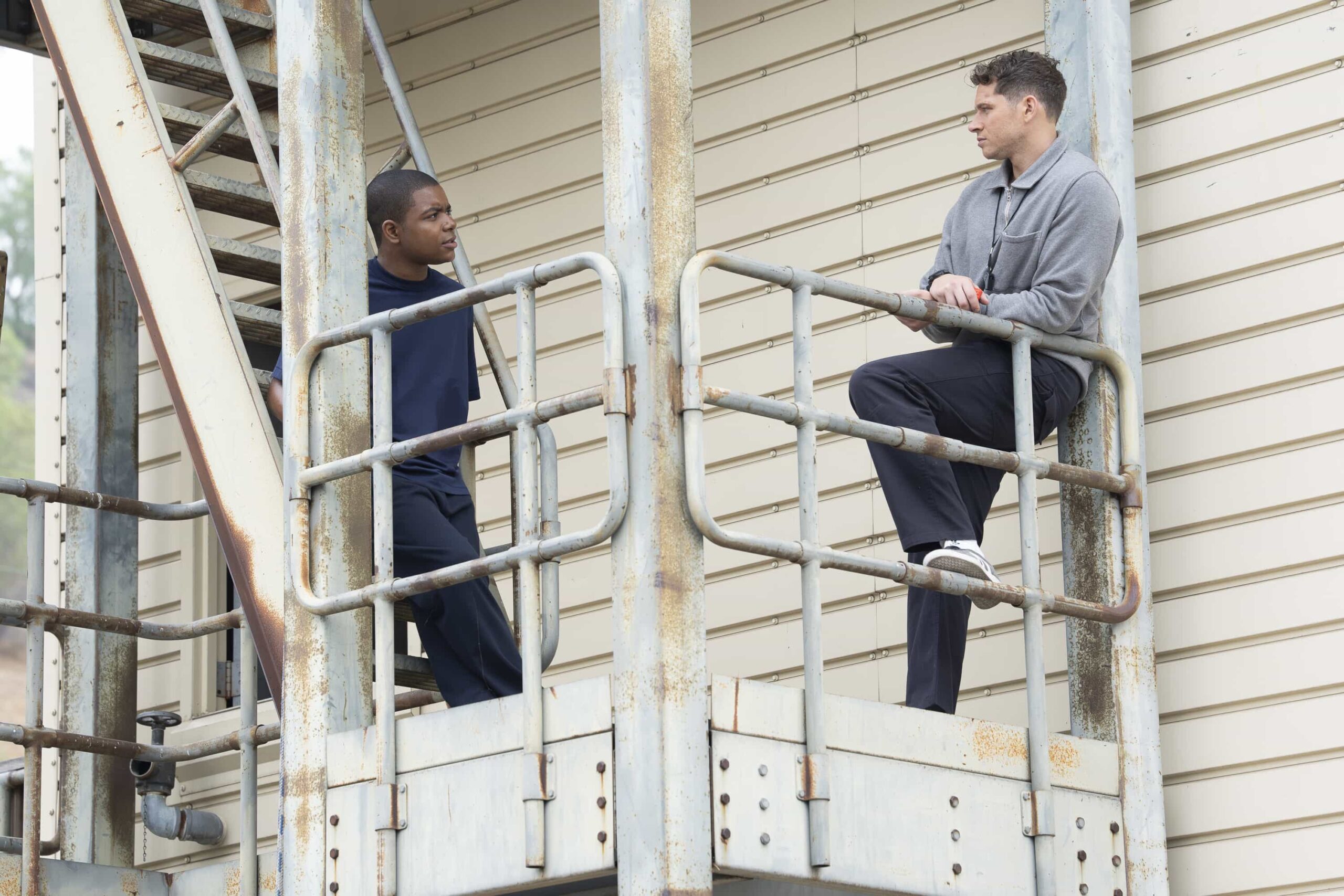 9-1-1 - “Family History” - Athena must revisit a painful part of her past when answering a call for help. Meanwhile, the 118 takes a big step forward. THURSDAY, NOV. 13 (8:00-9:00 p.m. EST) on ABC. (Disney/Christopher Willard) 
ELIJAH M. COOPER, OLIVER STARK