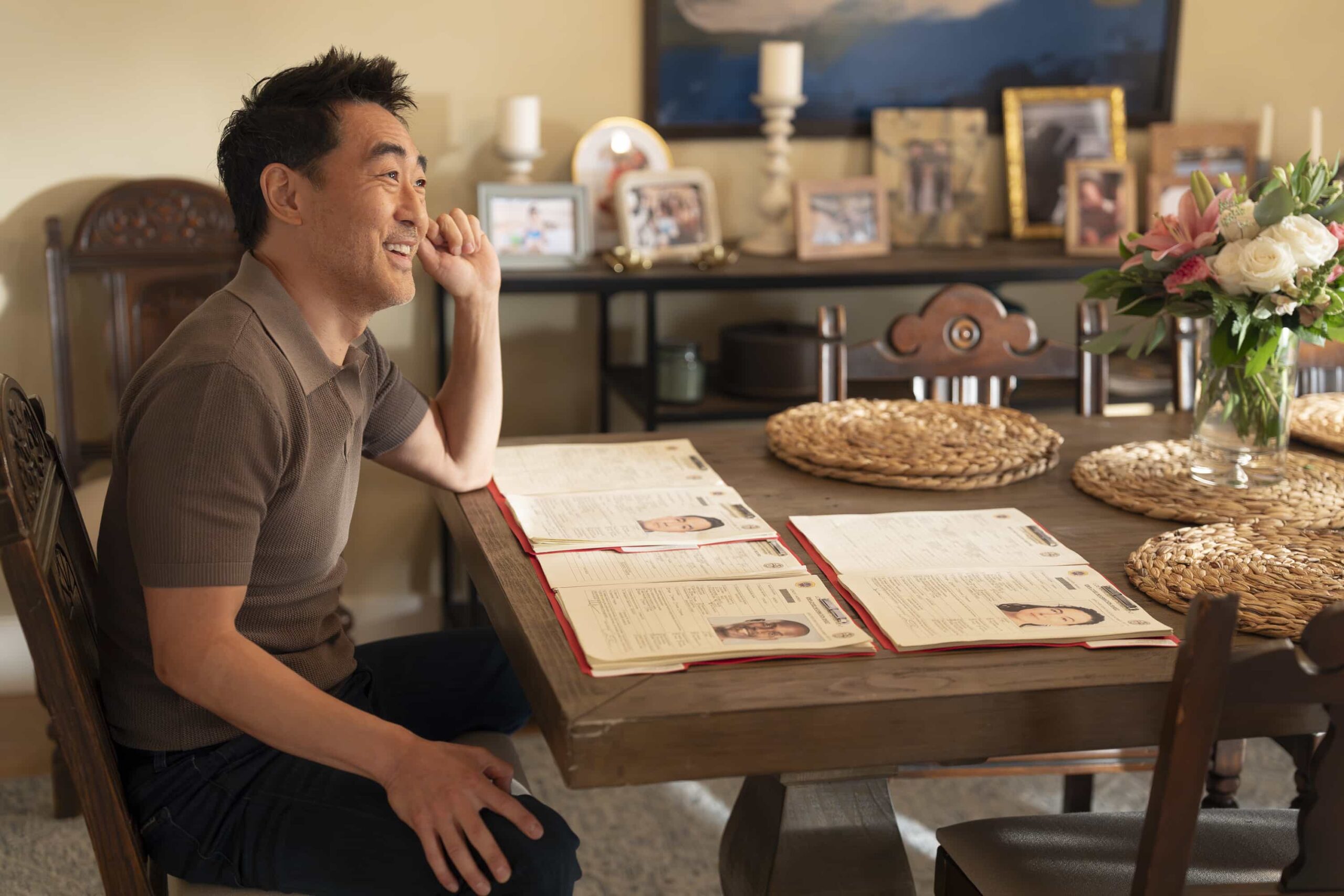 9-1-1 - “Family History” - Athena must revisit a painful part of her past when answering a call for help. Meanwhile, the 118 takes a big step forward. THURSDAY, NOV. 13 (8:00-9:00 p.m. EST) on ABC. (Disney/Christopher Willard) 
KENNETH CHOI
