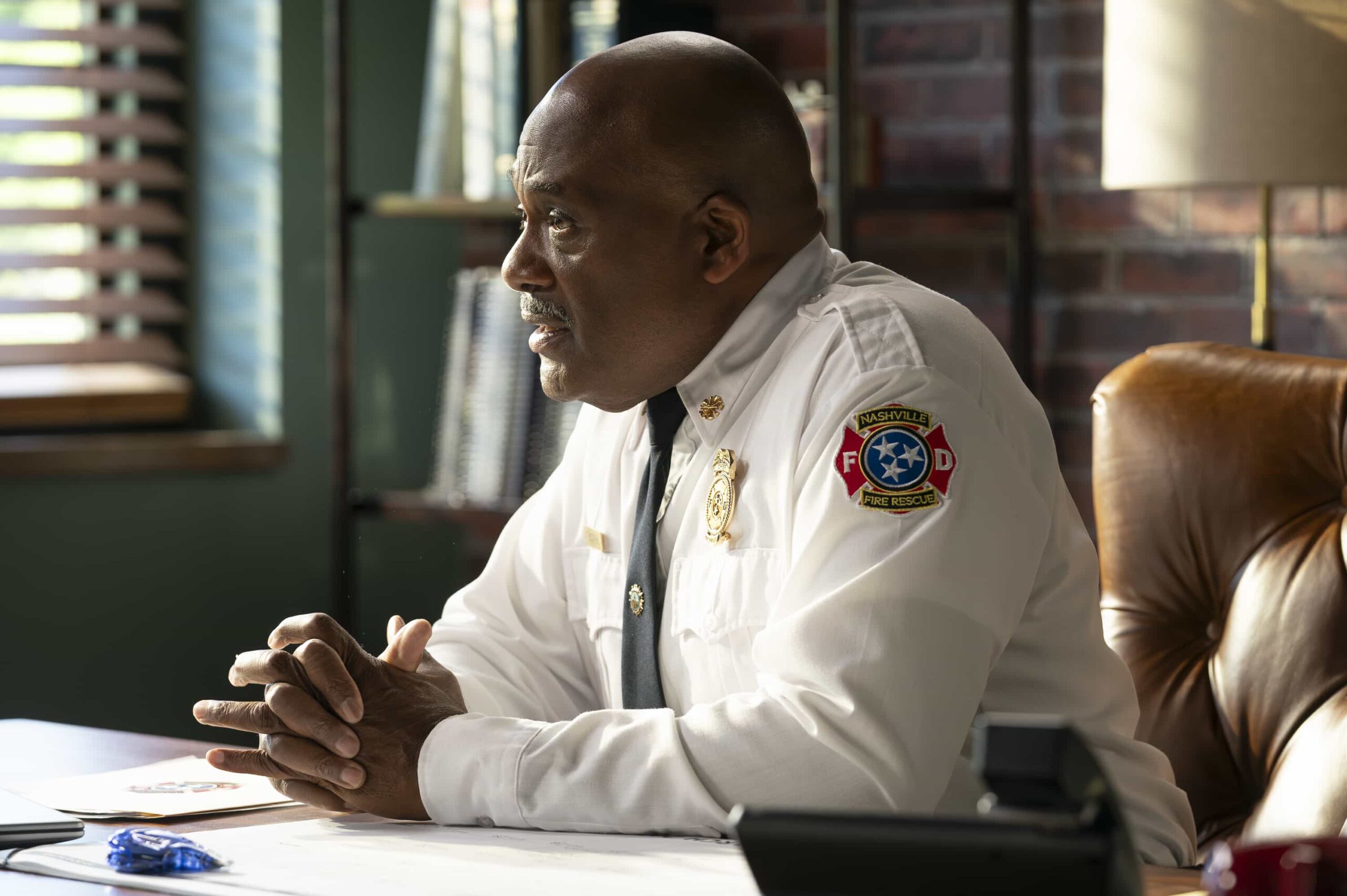 9-1-1: NASHVILLE: “Good Southern Manors” - As Don, Blue and Ryan take extreme measures to prevent a distillery explosion, the 9-1-1 call center is disrupted by budget cuts and hackers. Amidst the chaos, Blythe faces an emergency of her own. THURSDAY, NOV. 13 (9:00-10:00 p.m. EST) on ABC. THURSDAY, NOV. 13 (9:00-10:00 p.m. EST) on ABC. (Disney/Jake Giles Netter) 
GREGORY ALAN WILLIAMS