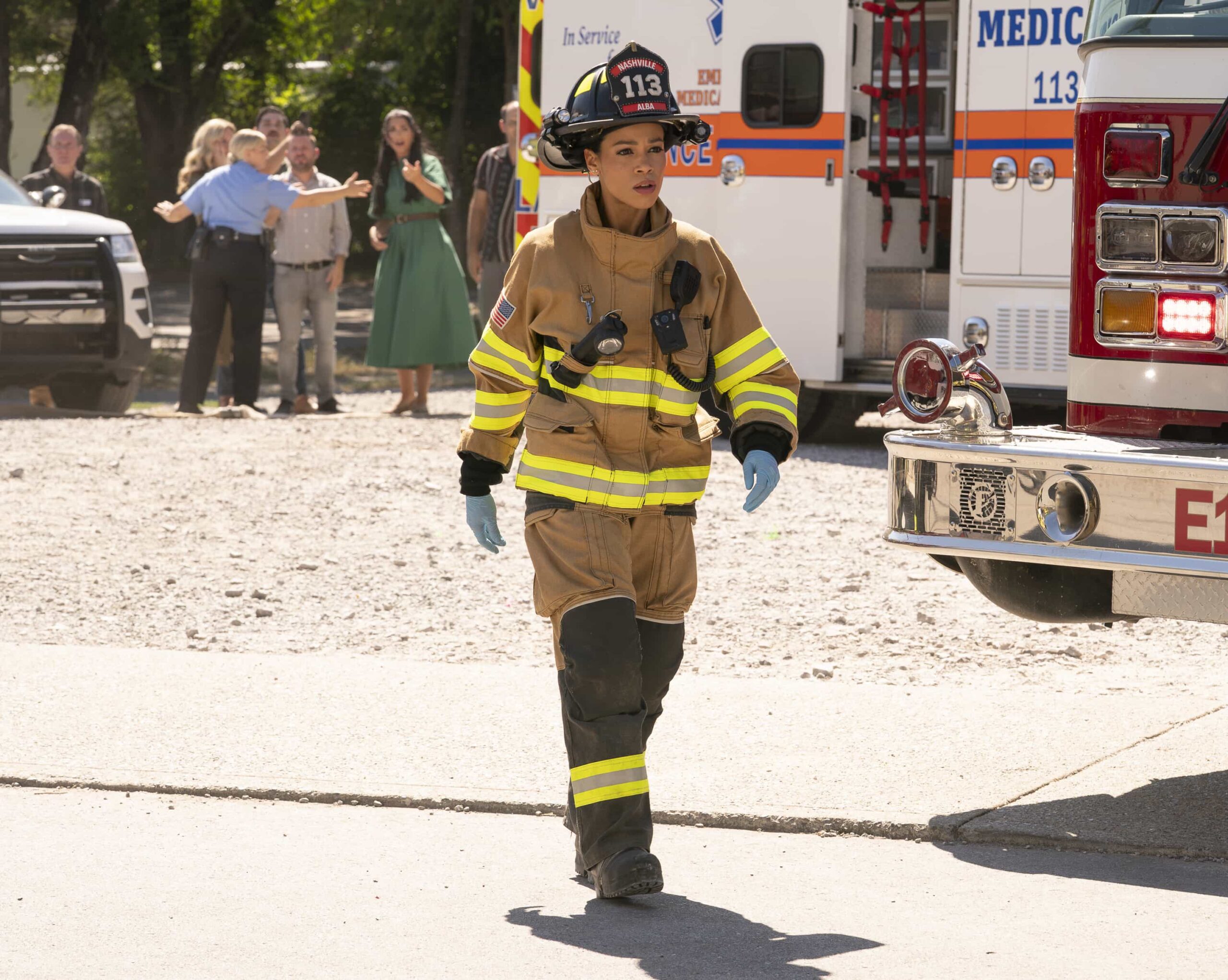 9-1-1-Nashville Season 1 Episode 6 : “Good Southern Manors” - As Don, Blue and Ryan take extreme measures to prevent a distillery explosion, the 9-1-1 call center is disrupted by budget cuts and hackers. Amidst the chaos, Blythe faces an emergency of her own. THURSDAY, NOV. 13 (9:00-10:00 p.m. EST) on ABC. THURSDAY, NOV. 13 (9:00-10:00 p.m. EST) on ABC. (Disney/Jake Giles Netter) 
JUANI FELIZ