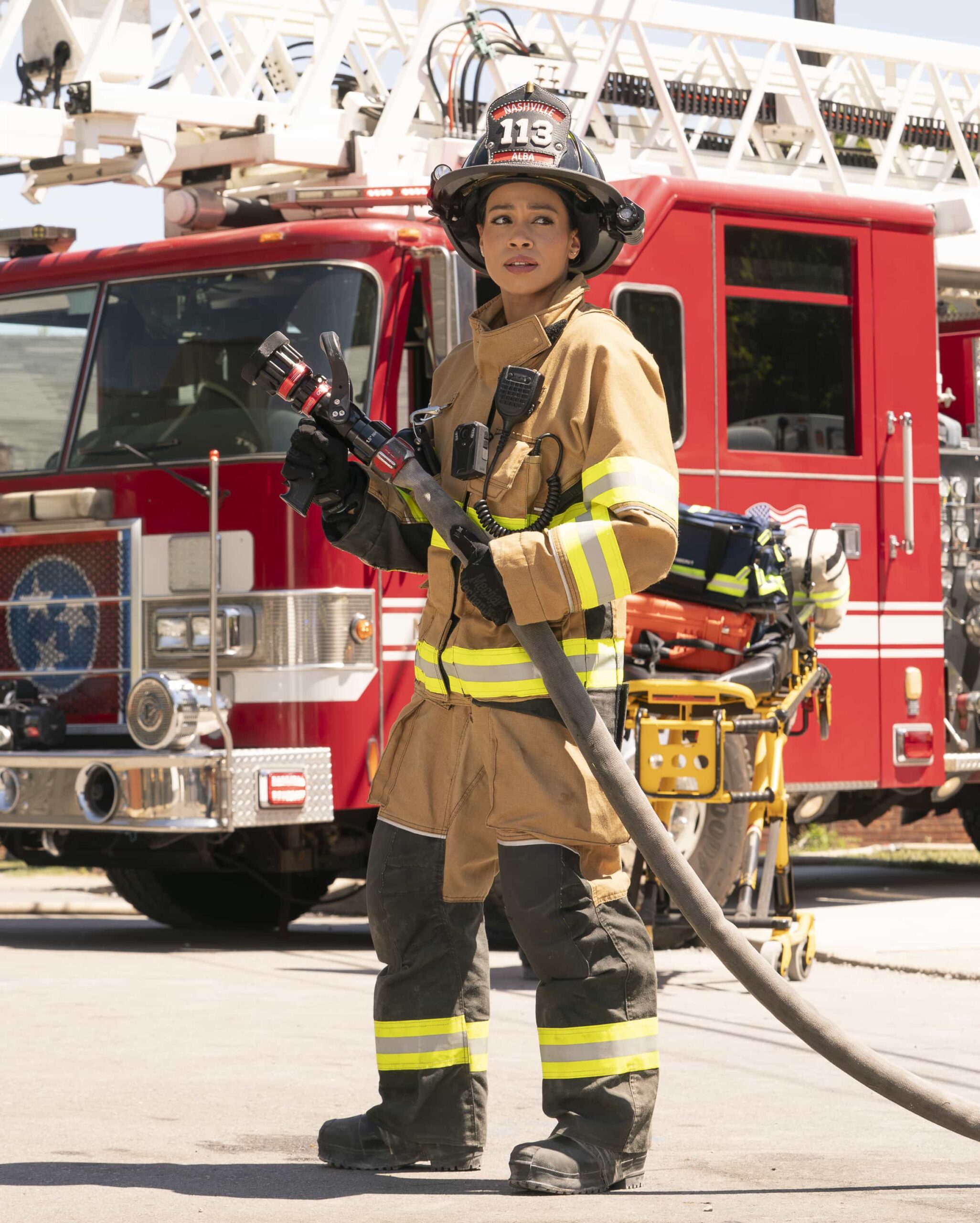 9-1-1: NASHVILLE: “Good Southern Manors” - As Don, Blue and Ryan take extreme measures to prevent a distillery explosion, the 9-1-1 call center is disrupted by budget cuts and hackers. Amidst the chaos, Blythe faces an emergency of her own. THURSDAY, NOV. 13 (9:00-10:00 p.m. EST) on ABC. THURSDAY, NOV. 13 (9:00-10:00 p.m. EST) on ABC. (Disney/Jake Giles Netter) 
JUANI FELIZ