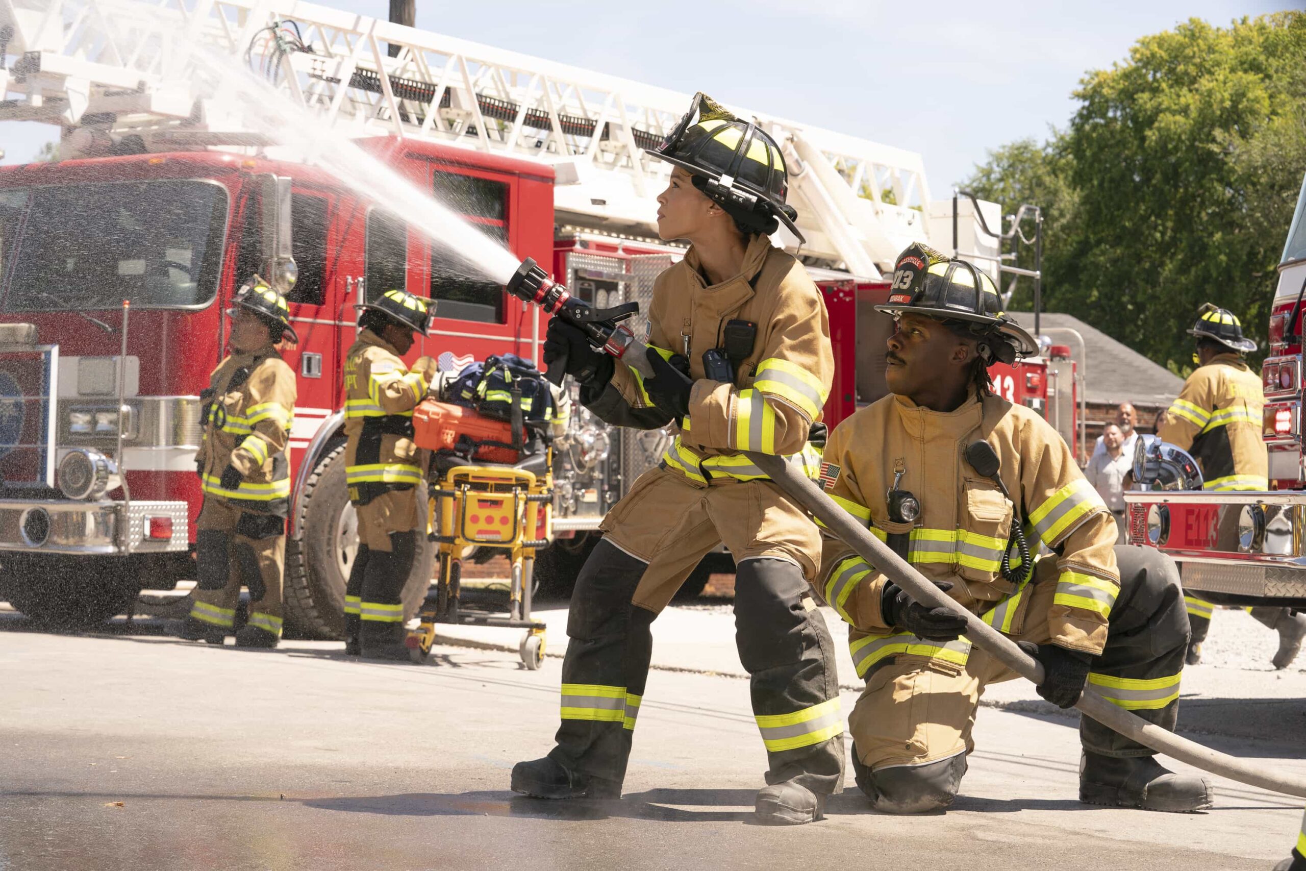 9-1-1: NASHVILLE: “Good Southern Manors” - As Don, Blue and Ryan take extreme measures to prevent a distillery explosion, the 9-1-1 call center is disrupted by budget cuts and hackers. Amidst the chaos, Blythe faces an emergency of her own. THURSDAY, NOV. 13 (9:00-10:00 p.m. EST) on ABC. THURSDAY, NOV. 13 (9:00-10:00 p.m. EST) on ABC. (Disney/Jake Giles Netter) 
JUANI FELIZ