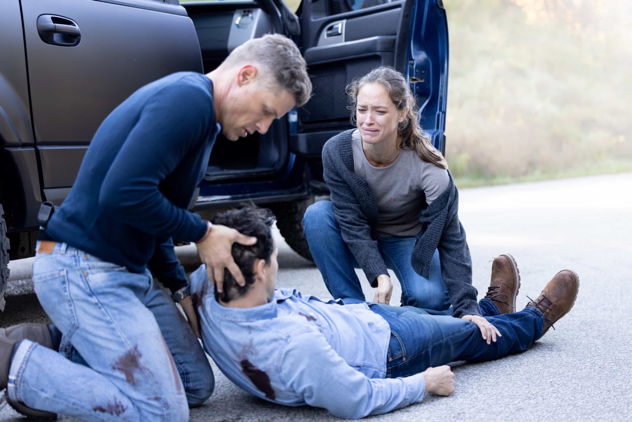 “Death & Taxes” – As cannabis growers in Edgewater scramble to pay their taxes in cash, a violent robbery leaves a man in critical condition and exposes the vulnerability of the legal cannabis trade. Meanwhile, Mickey navigates a tense meal with her stepsister, Sharon (FIRE COUNTRY), on SHERIFF COUNTRY, Friday, Dec. 12 (8:00-9:00 PM, ET/PT) on the CBS Television Network, and streaming on Paramount+ (live and on-demand for Paramount+ Premium plan subscribers, or on-demand for Paramount+ Essential subscribers the day after the episode airs)*. Pictured: Matt Lauria as Boone, Kelly Penner as Jay Miller and Christine Spang as Luna Miller. Photo: Darren Goldstein/CBS ©2025 CBS Broadcasting, Inc. All Rights Reserved.