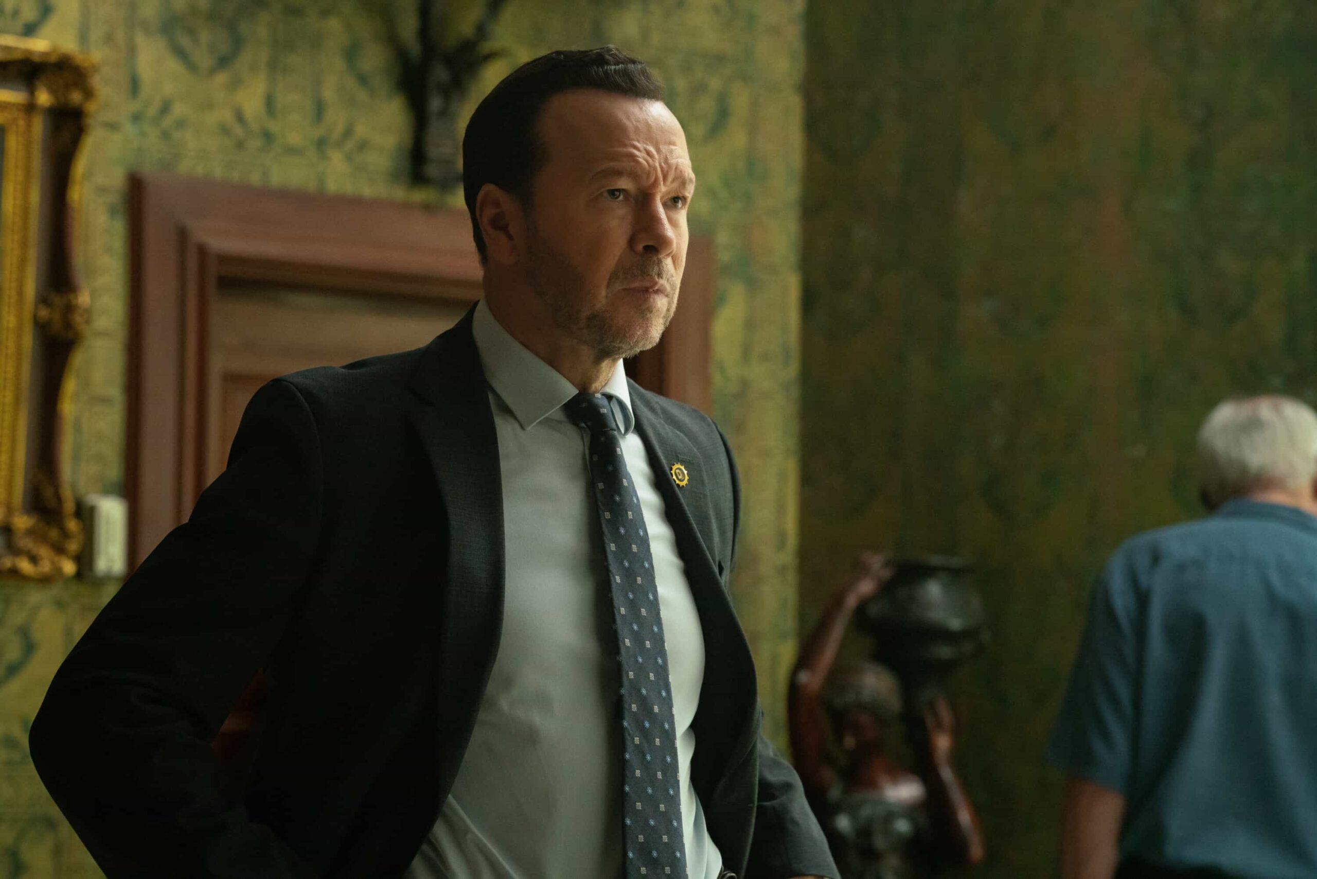 Boston Blue Season 1 Episode 5 “Suffer the Children” – Danny and Lena take on a high-stakes murder case that leads to one of Boston’s most infamous unsolved crimes. Meanwhile, tensions rise within the Silver family as a complex shooting case sparks debate over accountability and parenting, on “BOSTON BLUE,” Friday, Nov. 14 (10:00-11:00 PM, ET/PT) on the CBS Television Network, and streaming on Paramount+ (live and on-demand for Paramount+ subscribers, or on-demand for Paramount+ Essential subscribers the day after the episode airs)*. Pictured: Donnie Wahlberg as Danny Reagan Photo: John Medland/CBS ©2025 CBS Broadcasting, Inc. All Rights Reserved.